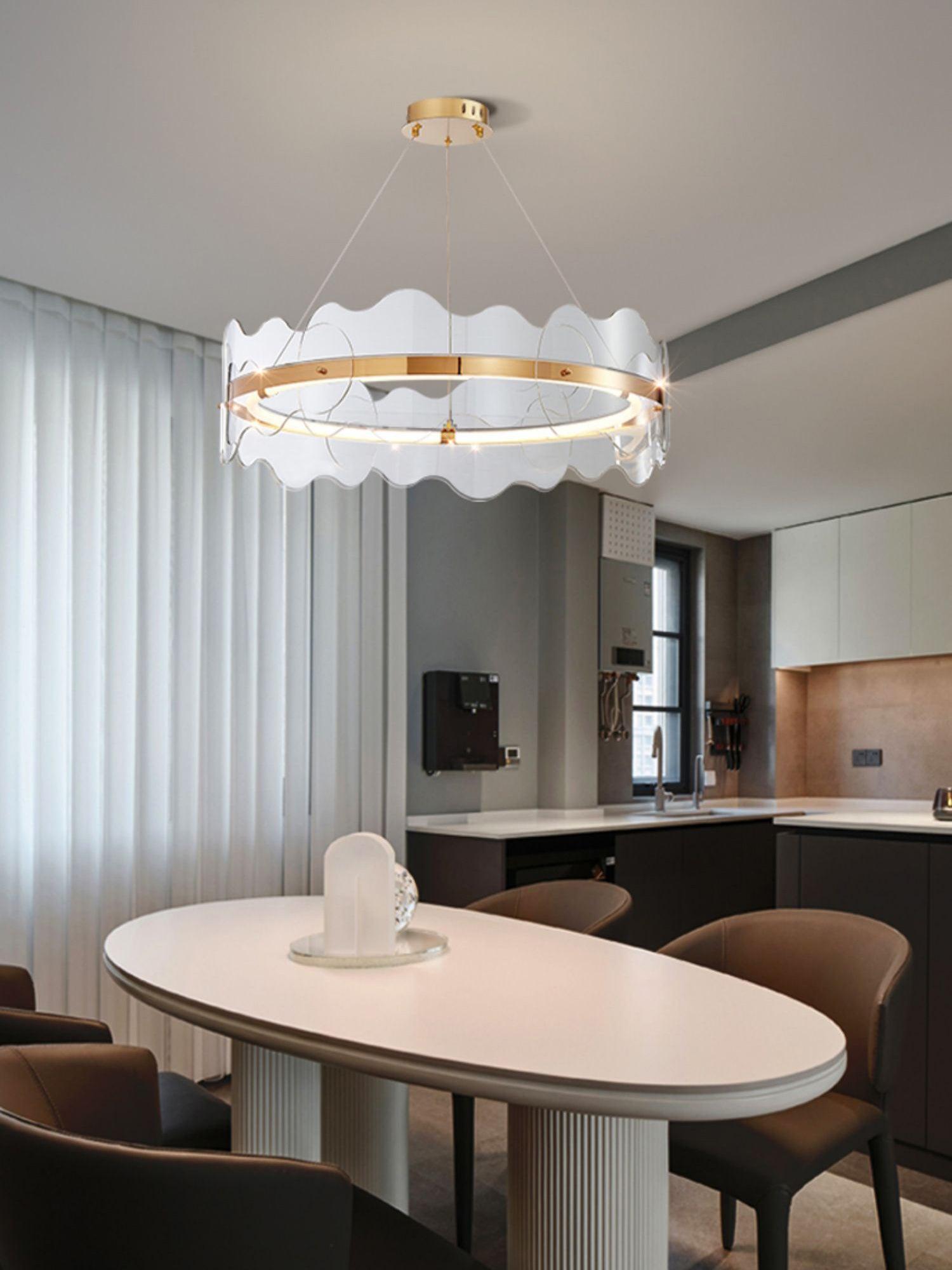 Vitalir Modern Acrylic Chandelier-Neutral Decor
