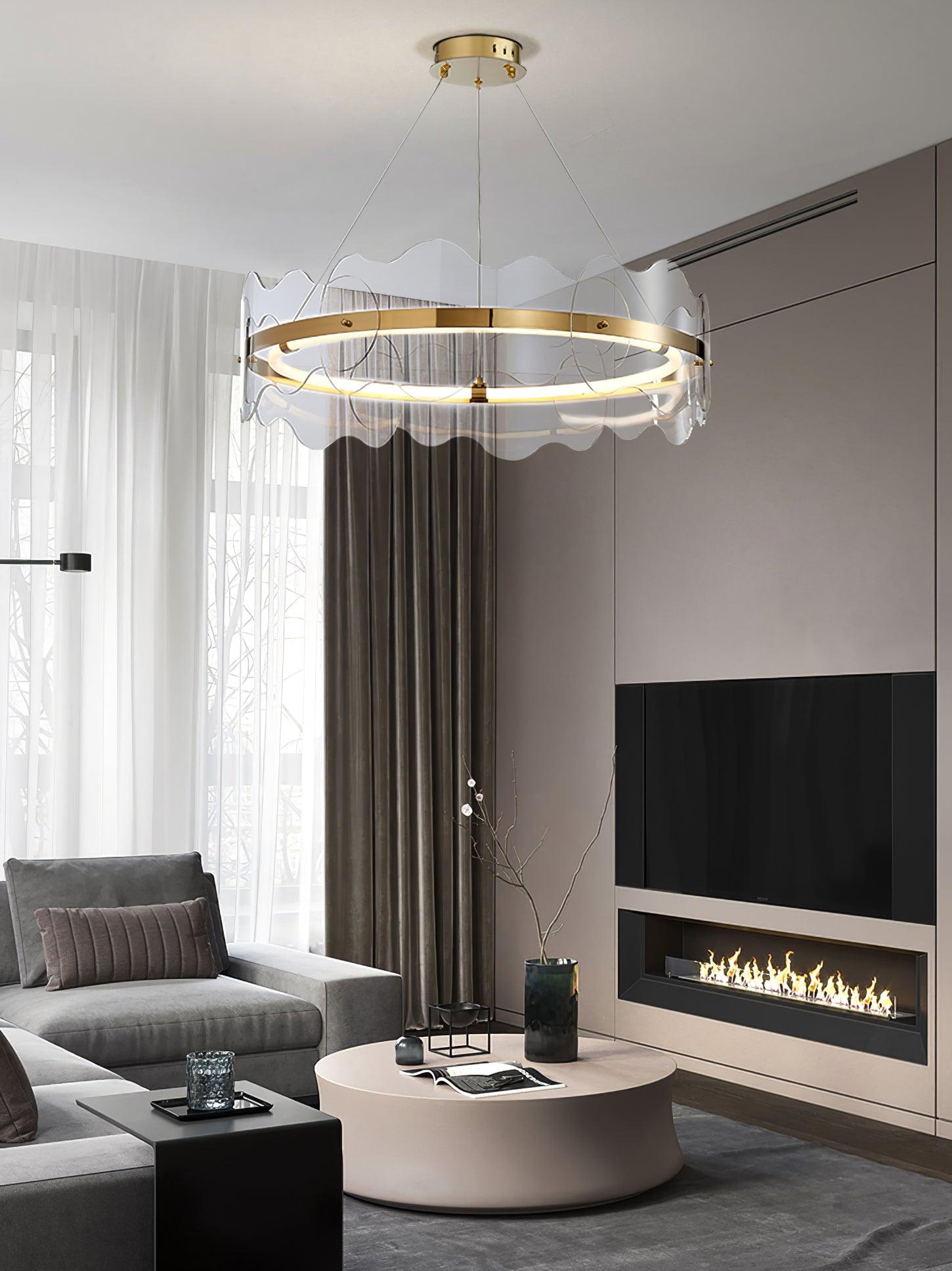 Vitalir Modern Acrylic Chandelier-Neutral Decor