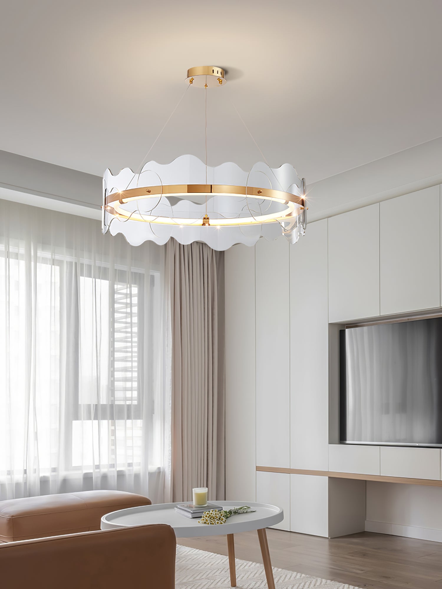 Vitalir Modern Acrylic Chandelier-Neutral Decor