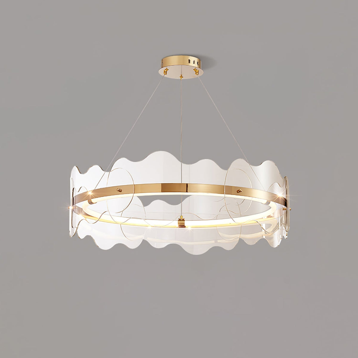 Acrylic Wave Chandelier