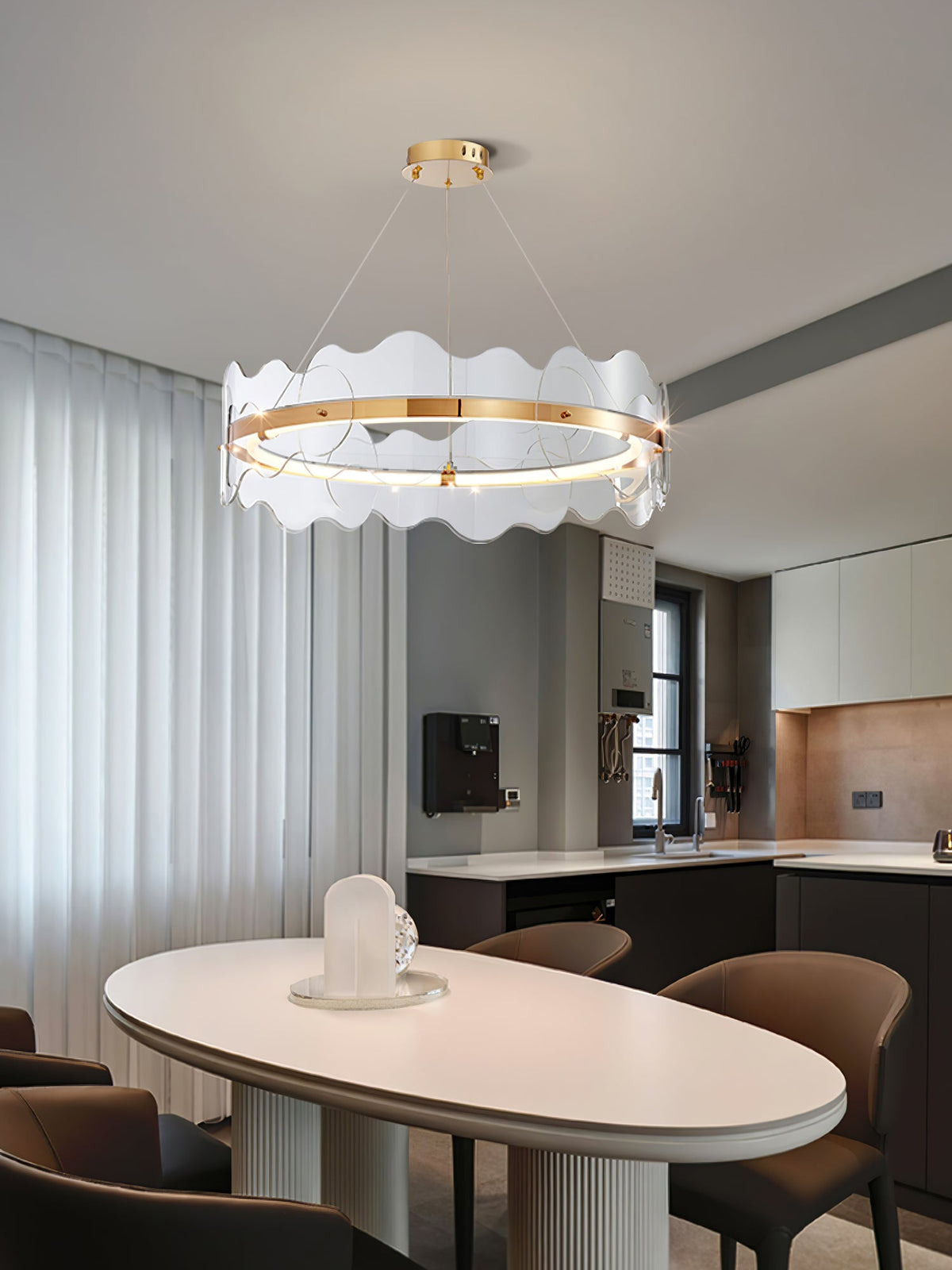 Acrylic Wave Chandelier