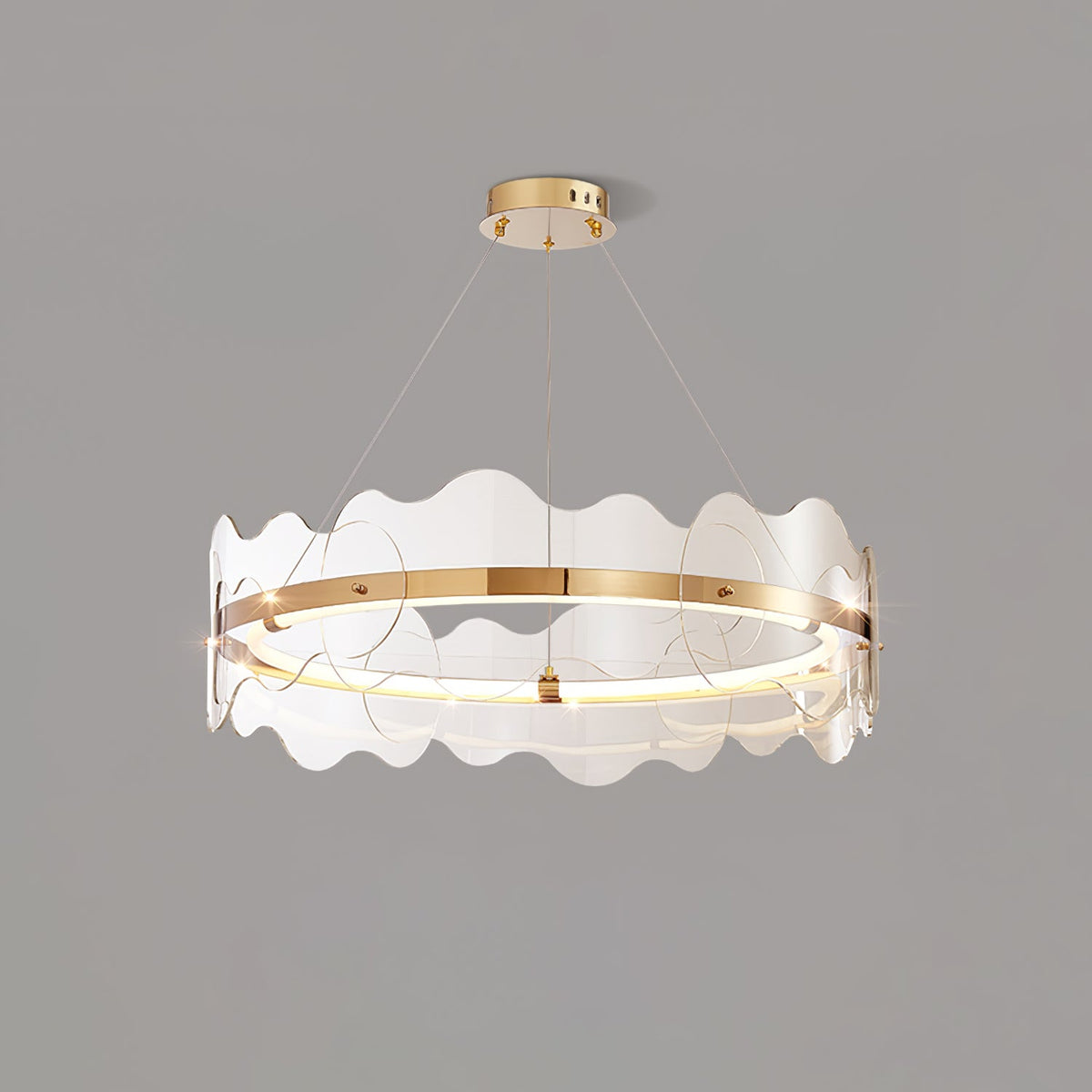 Acrylic Wave Chandelier