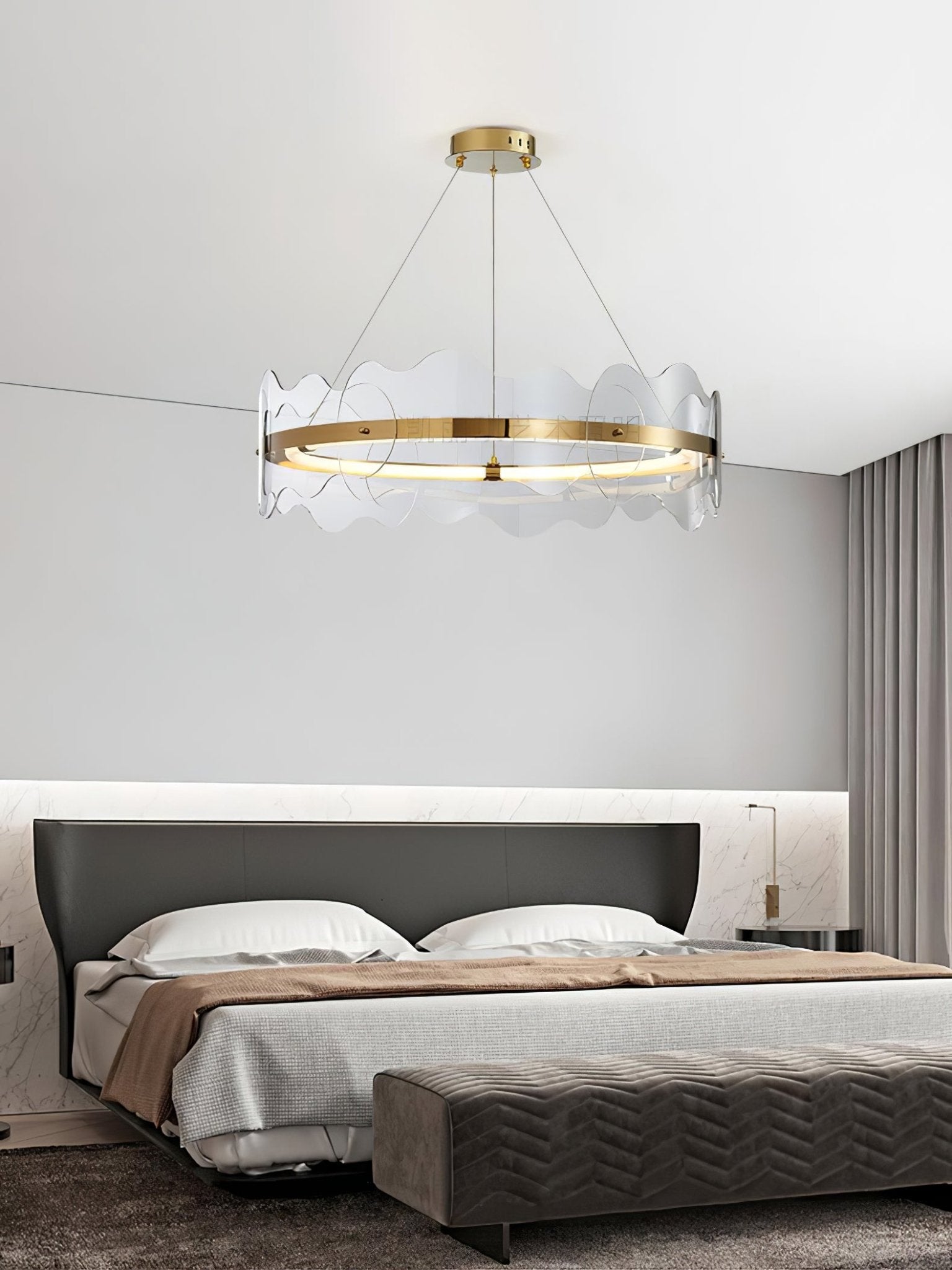 Vitalir Modern Acrylic Chandelier-Neutral Decor