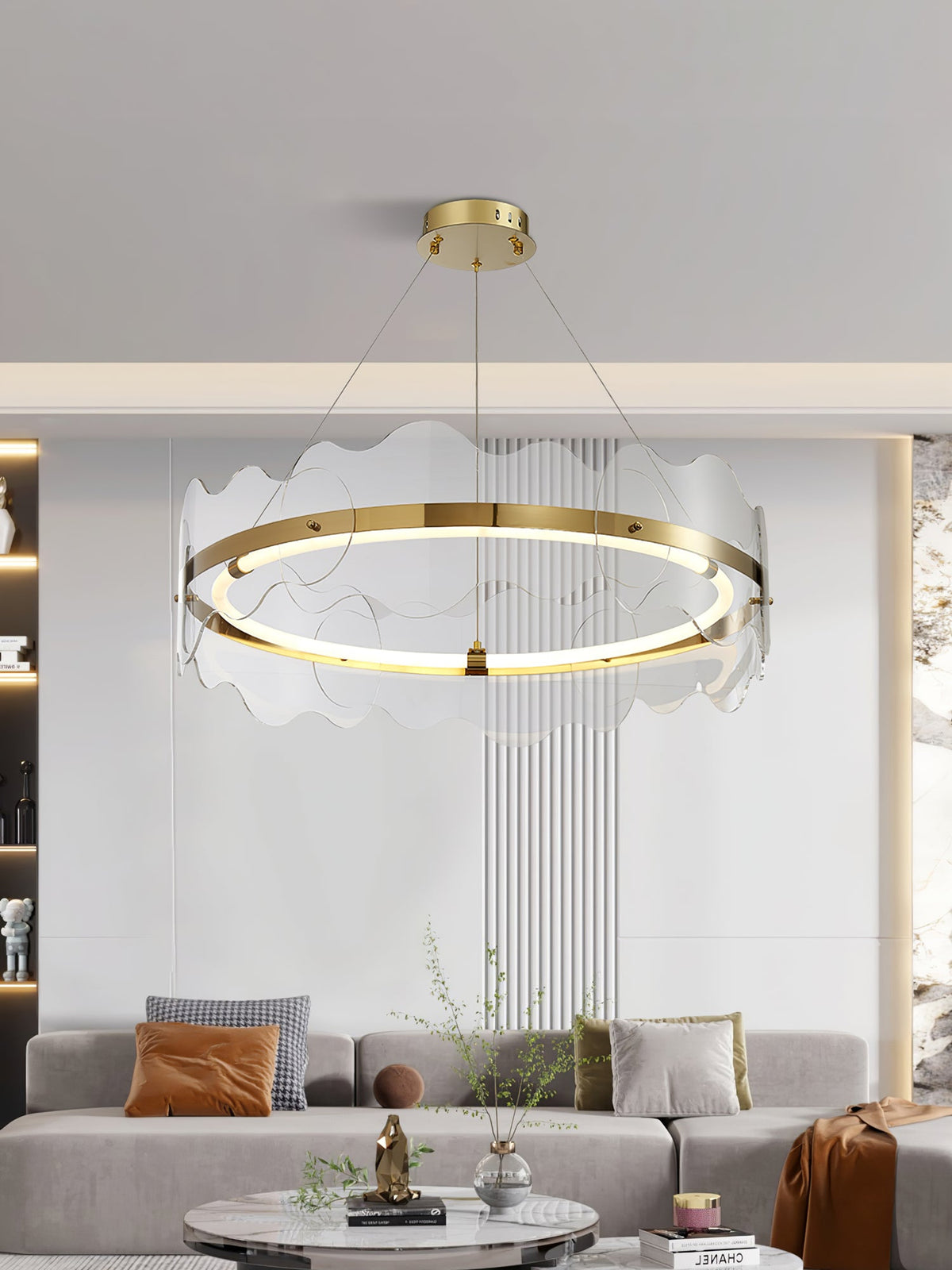 Acrylic Wave Chandelier