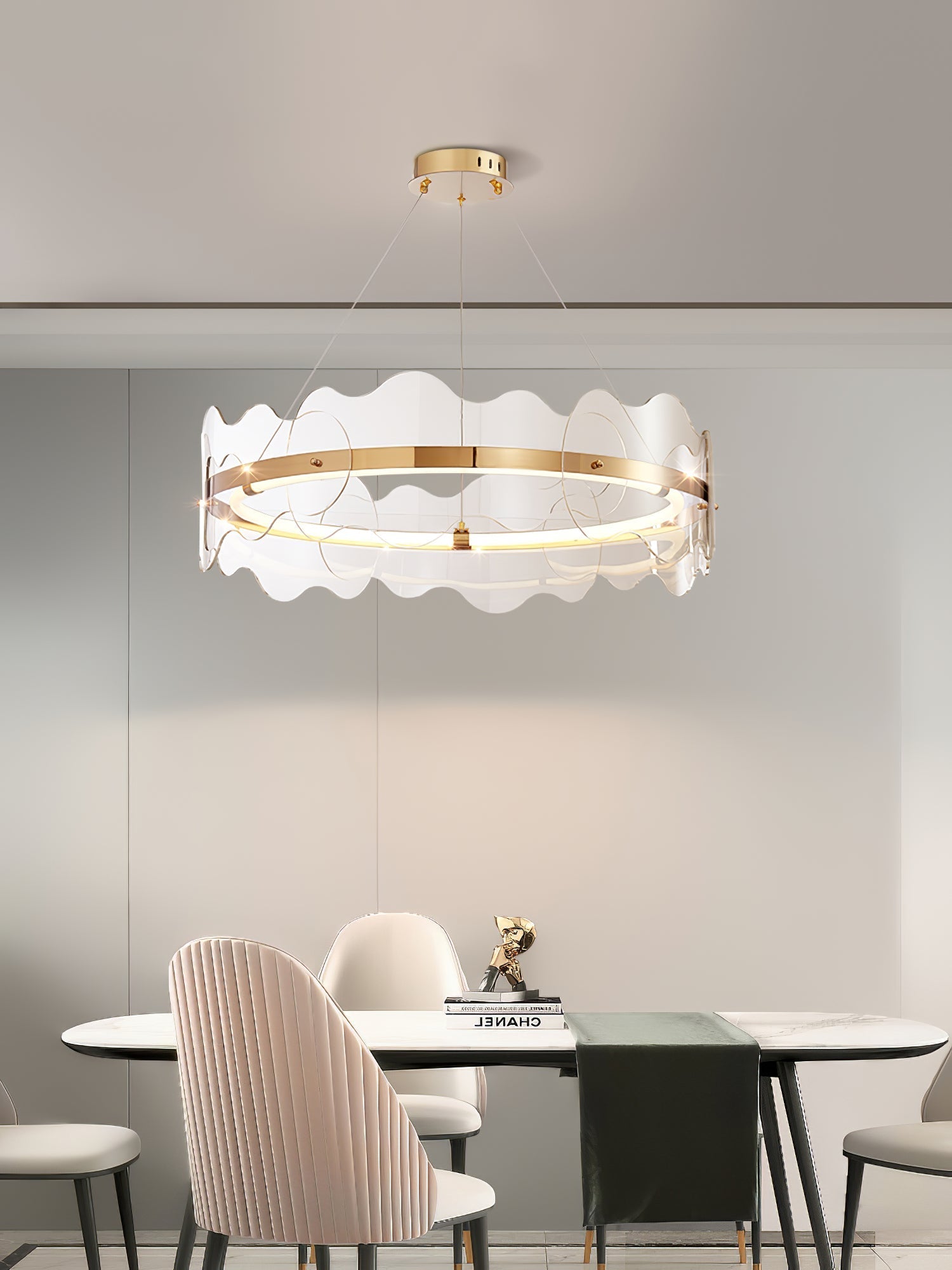 Vitalir Modern Acrylic Chandelier-Neutral Decor