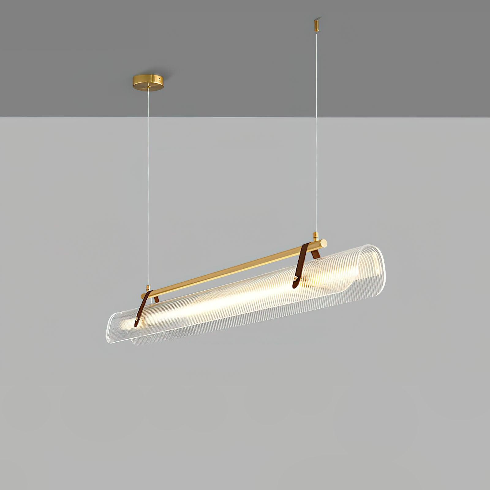 Lustra Pendant Lamp Acrylic Linear Modern for Dining Room-Neutral Decor