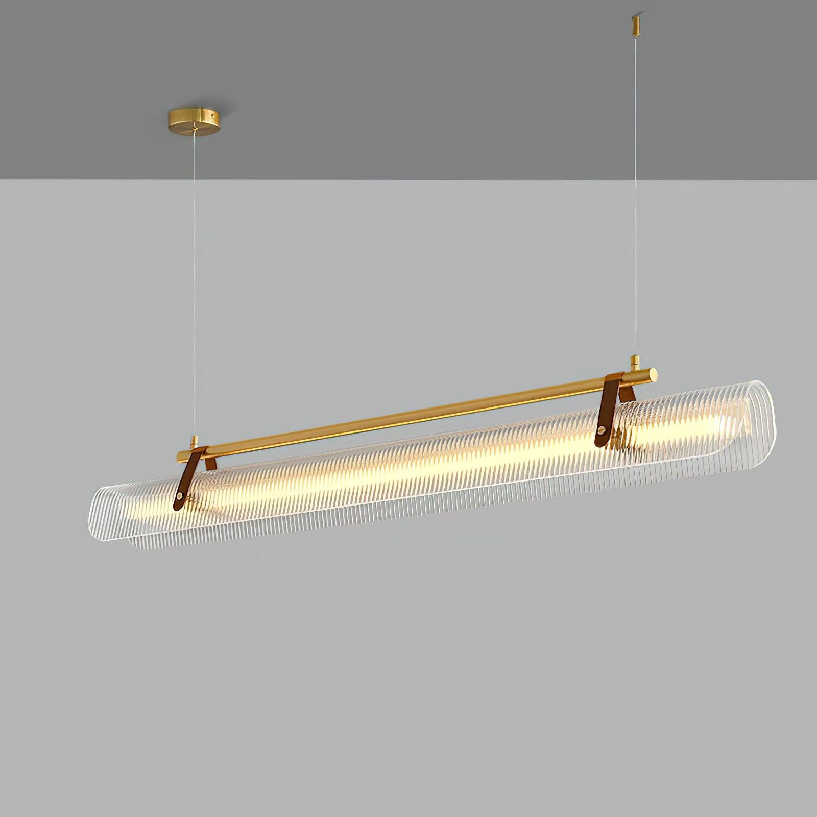 Lustra Pendant Lamp Acrylic Linear Modern for Dining Room-Neutral Decor