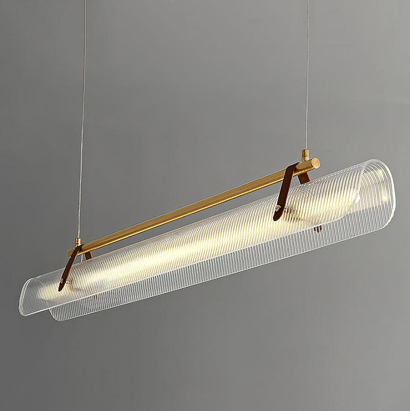 Lustra Pendant Lamp Acrylic Linear Modern for Dining Room-Neutral Decor