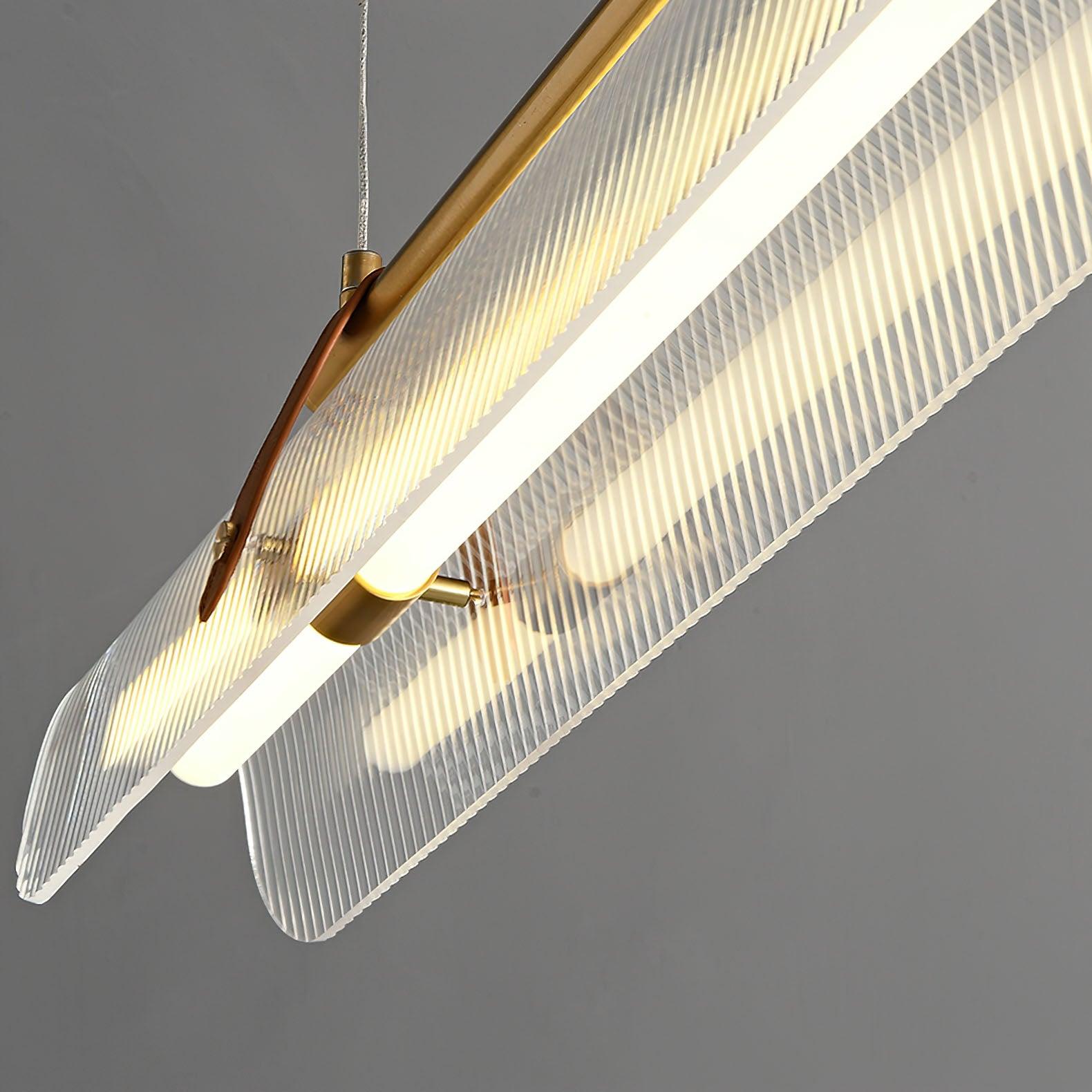 Lustra Pendant Lamp Acrylic Linear Modern for Dining Room-Neutral Decor