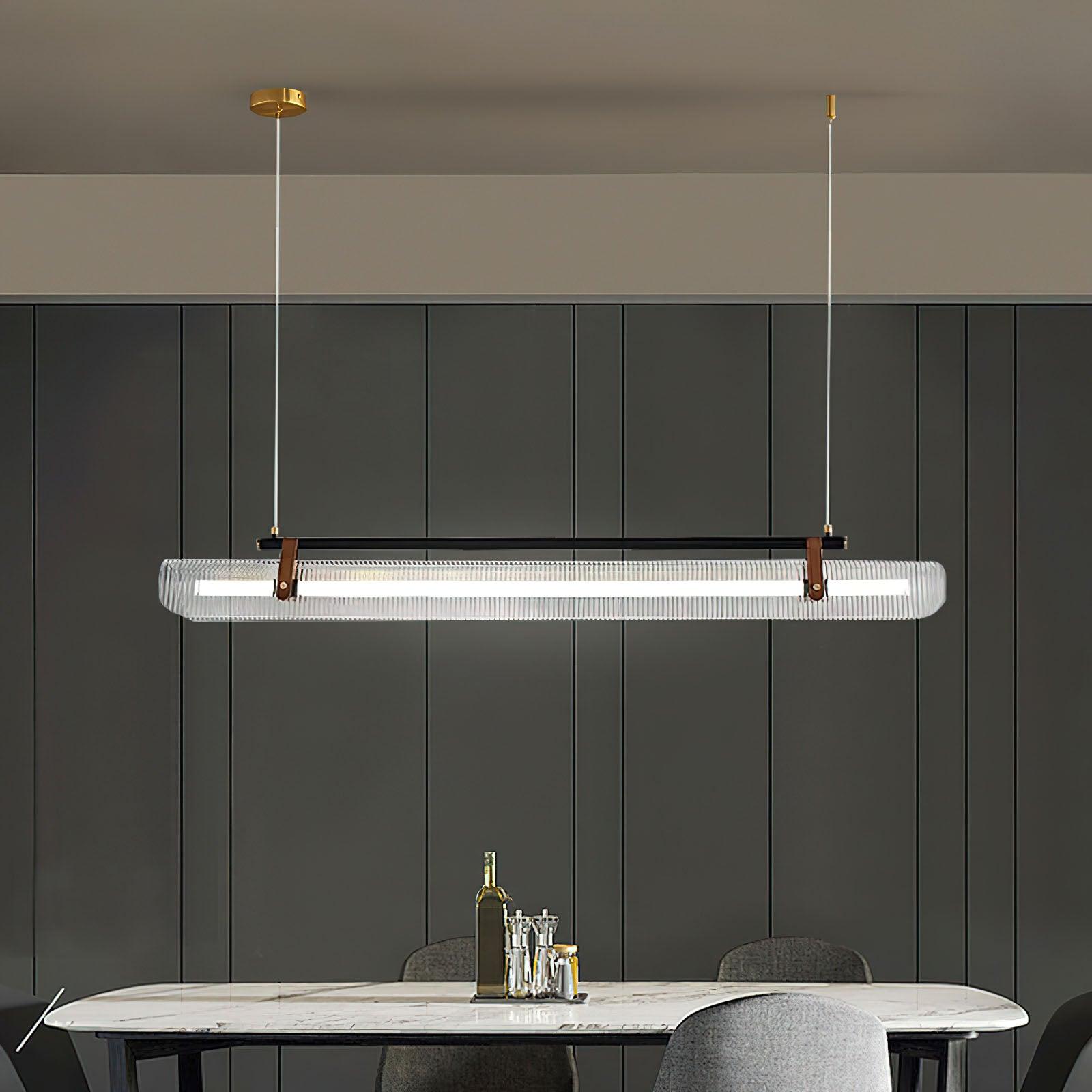 Lustra Pendant Lamp Acrylic Linear Modern for Dining Room-Neutral Decor