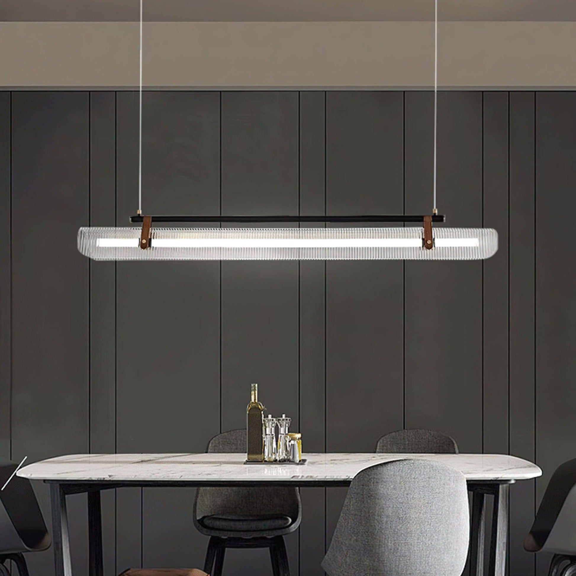 Lustra Pendant Lamp Acrylic Linear Modern for Dining Room-Neutral Decor