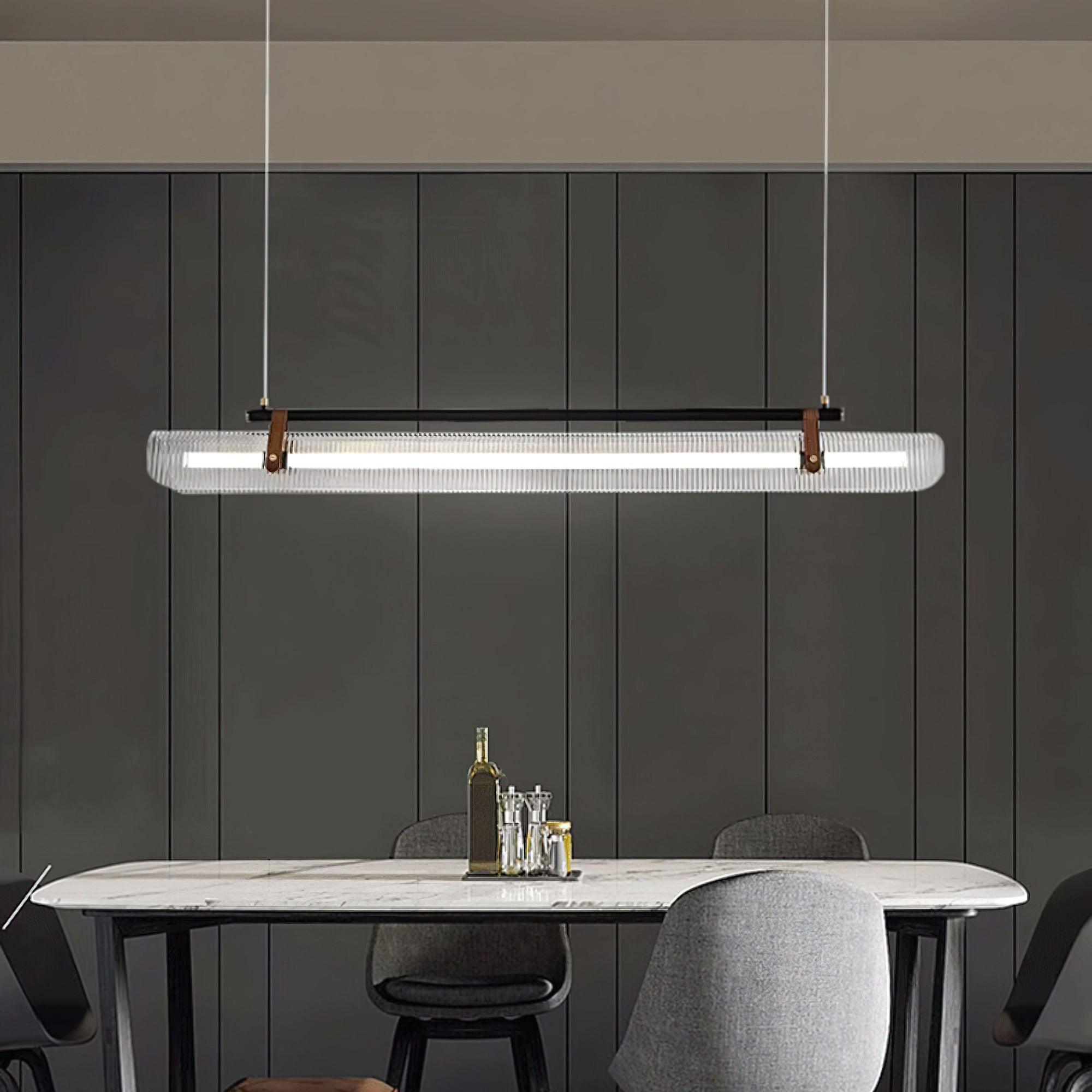 Lustra Pendant Lamp Acrylic Linear Modern for Dining Room-Neutral Decor