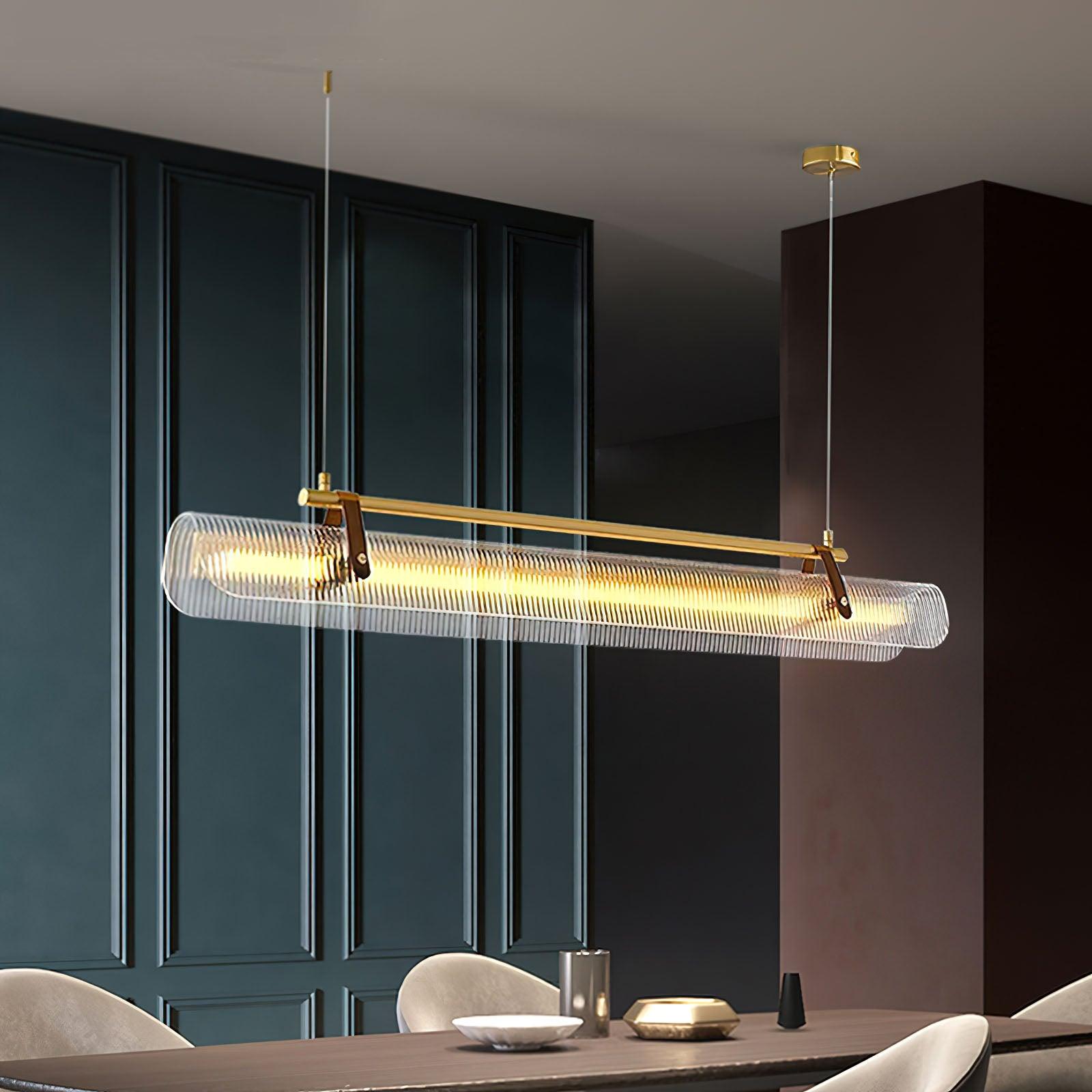 Lustra Pendant Lamp Acrylic Linear Modern for Dining Room-Neutral Decor