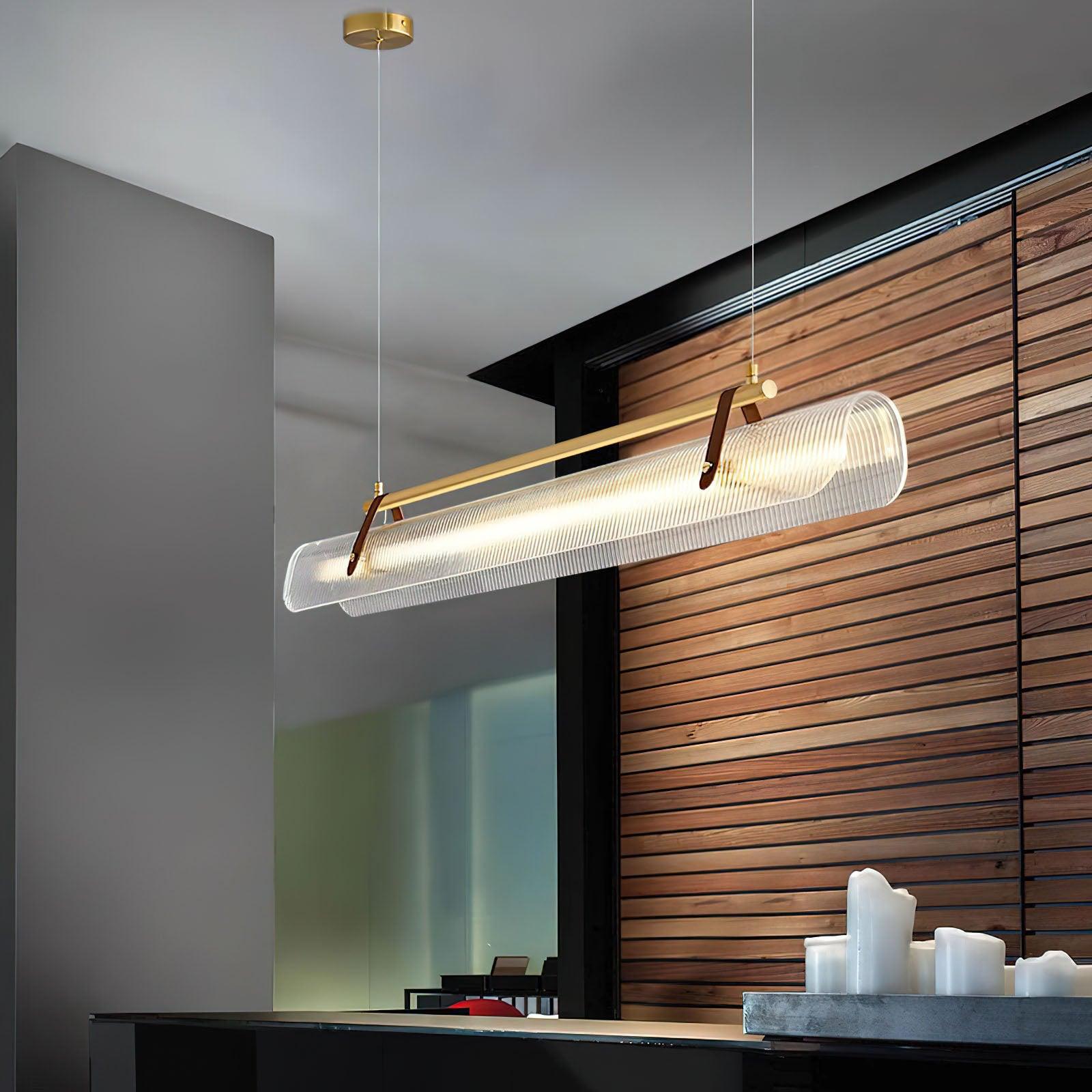 Lustra Pendant Lamp Acrylic Linear Modern for Dining Room-Neutral Decor