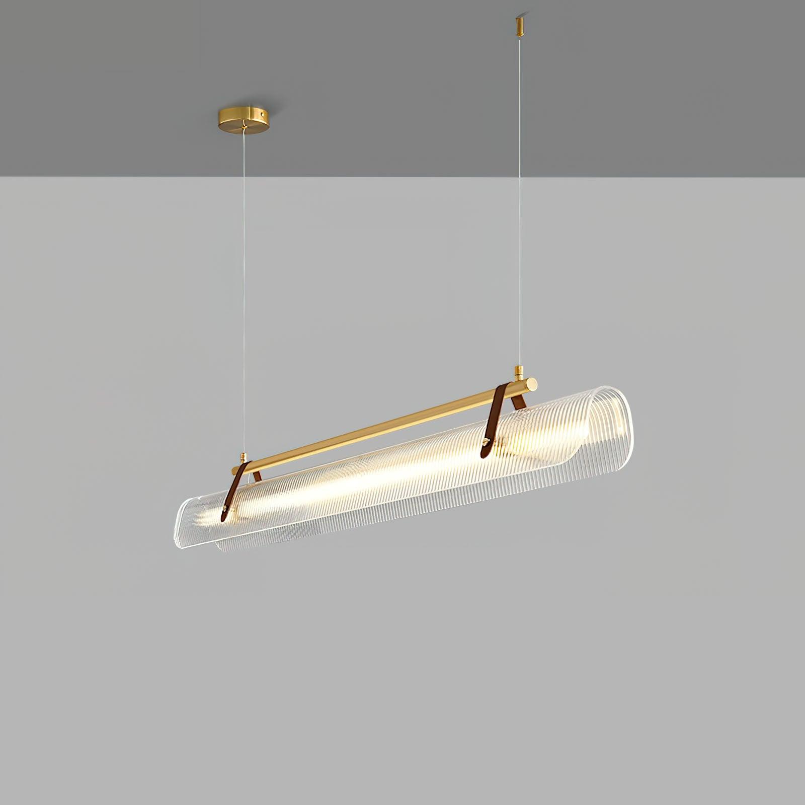 Lustra Pendant Lamp Acrylic Linear Modern for Dining Room-Neutral Decor