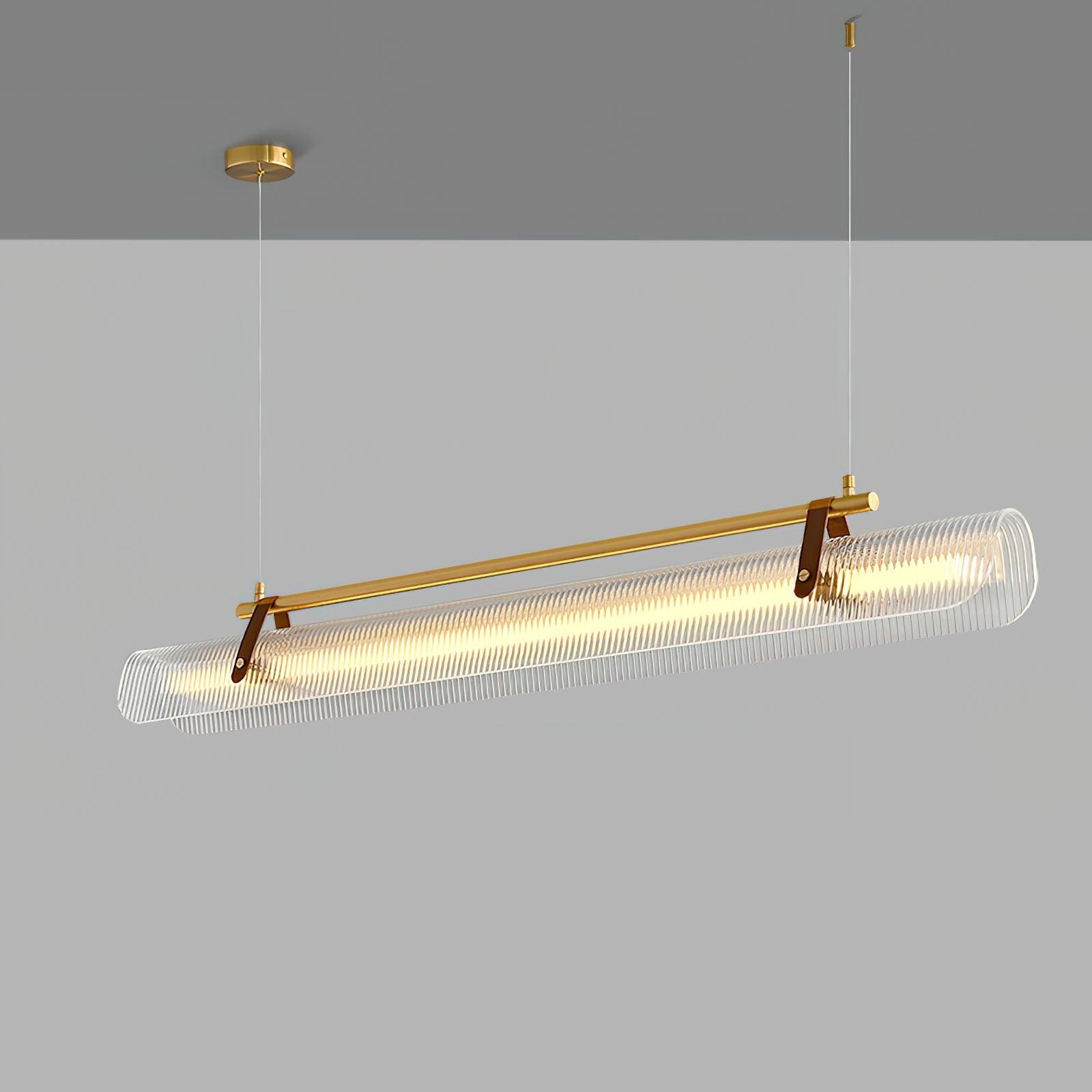 Lustra Pendant Lamp Acrylic Linear Modern for Dining Room-Neutral Decor