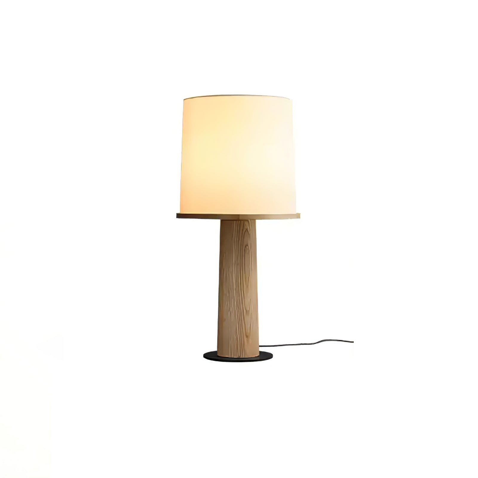 Kora Wood Fabric Contemporary Table Lamp-Neutral Decor