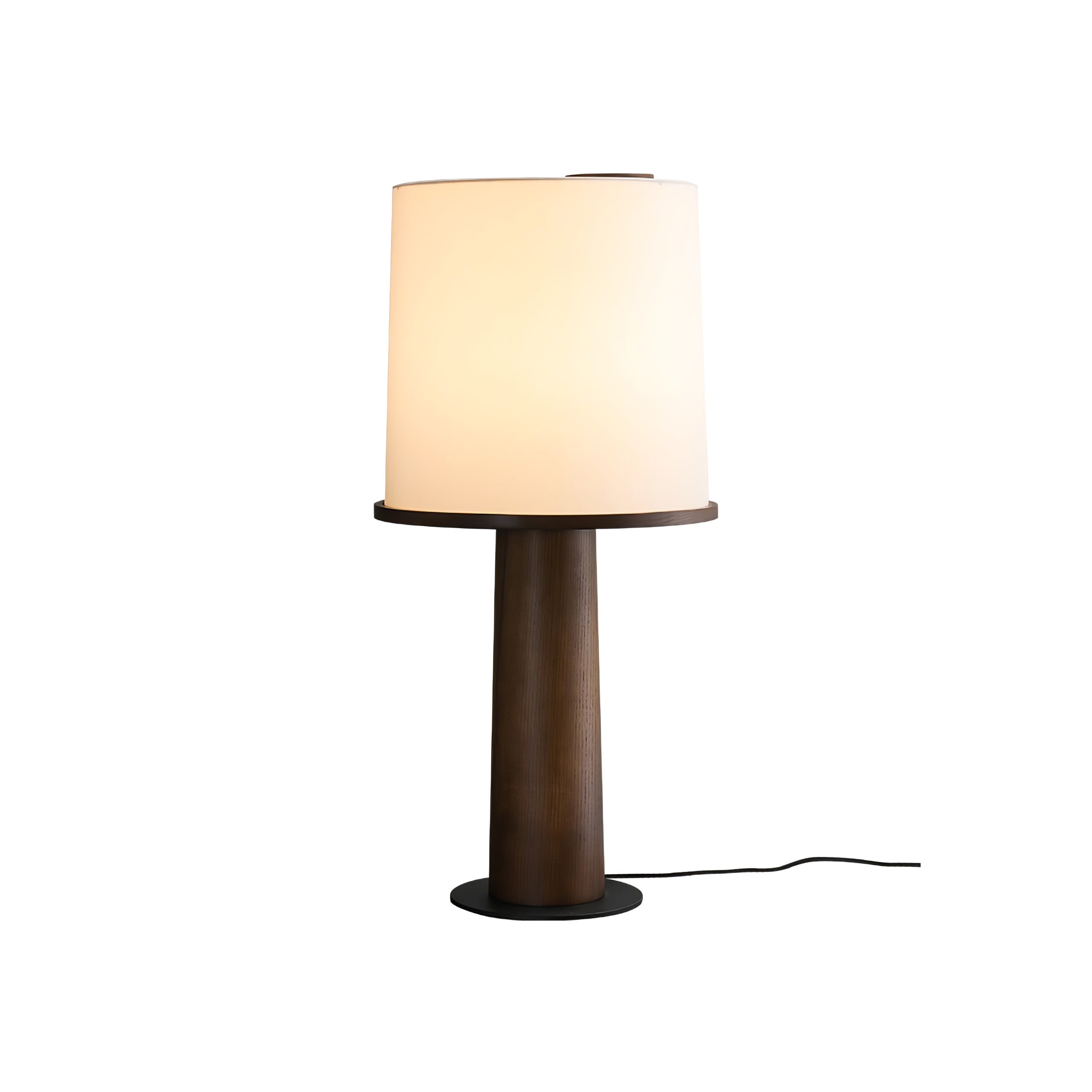 Kora Wood Fabric Contemporary Table Lamp-Neutral Decor