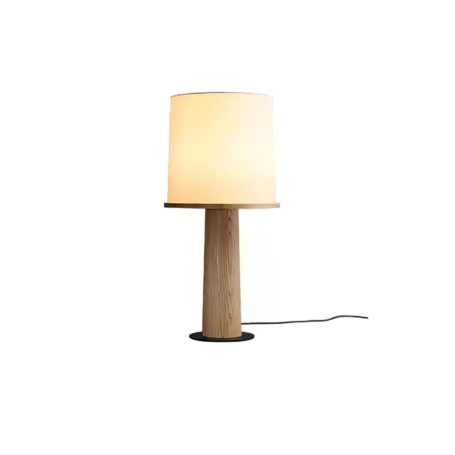 Kora Wood Fabric Contemporary Table Lamp-Neutral Decor