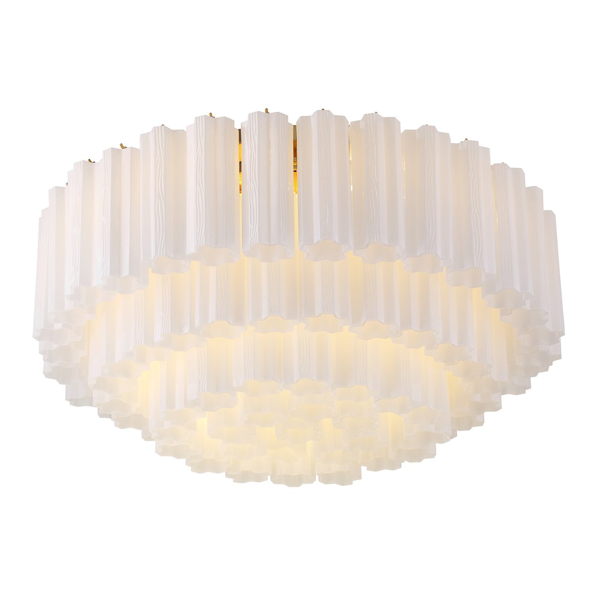 Aurora Ceiling Lamp Glass Tube Layered Amber-Neutral Decor