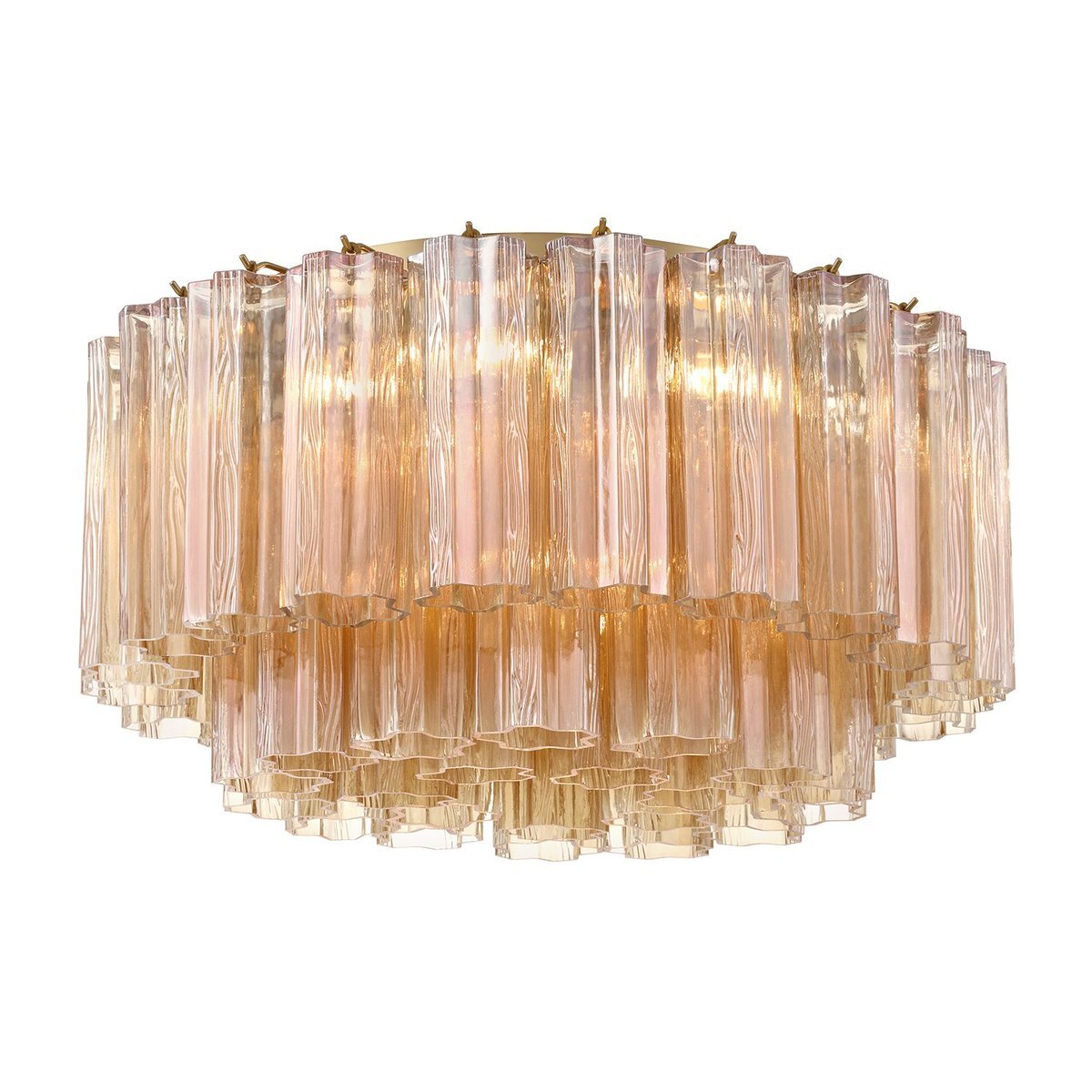 Aurora Ceiling Lamp Glass Tube Layered Amber-Neutral Decor
