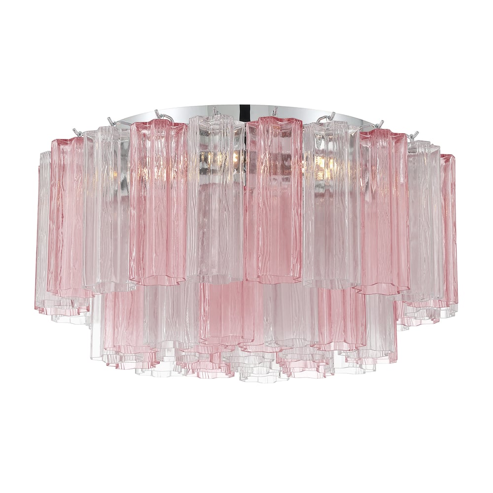Aurora Ceiling Lamp Glass Tube Layered Amber-Neutral Decor