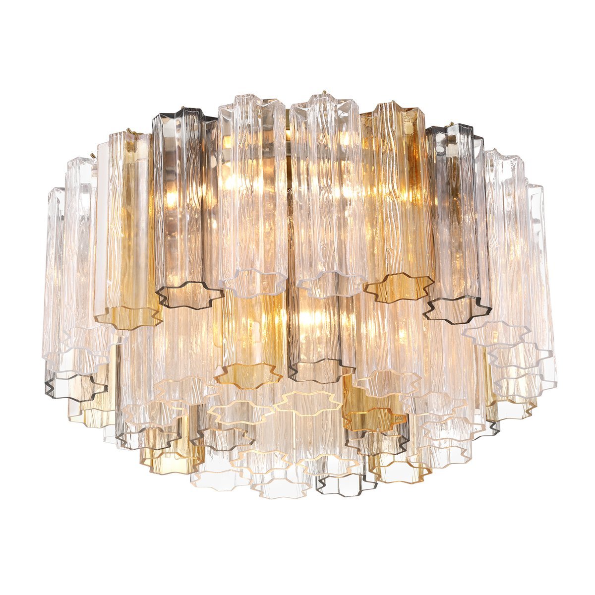 Aurora Ceiling Lamp Glass Tube Layered Amber-Neutral Decor