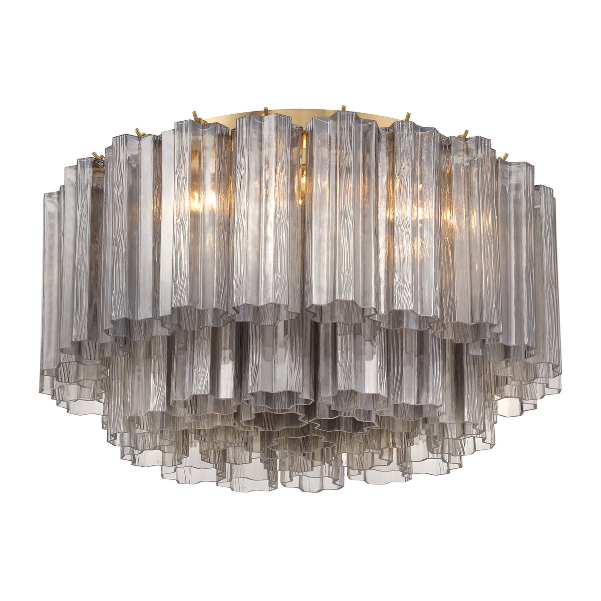Aurora Ceiling Lamp Glass Tube Layered Amber-Neutral Decor