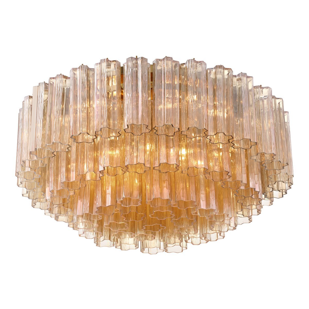 Aurora Ceiling Lamp Glass Tube Layered Amber-Neutral Decor