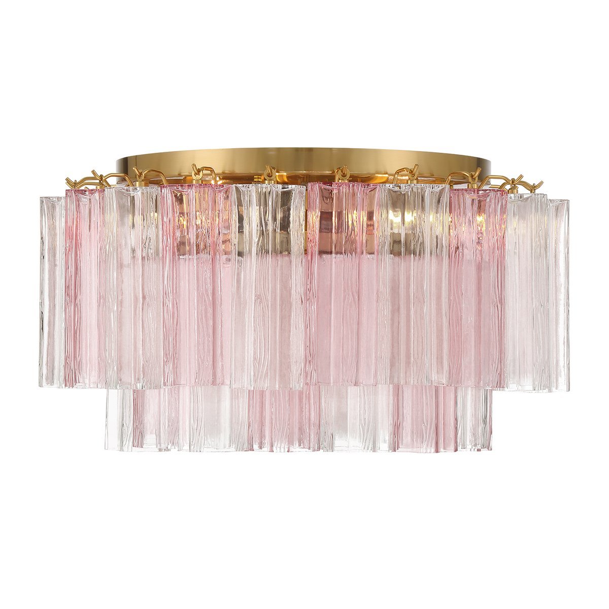Aurora Ceiling Lamp Glass Tube Layered Amber-Neutral Decor