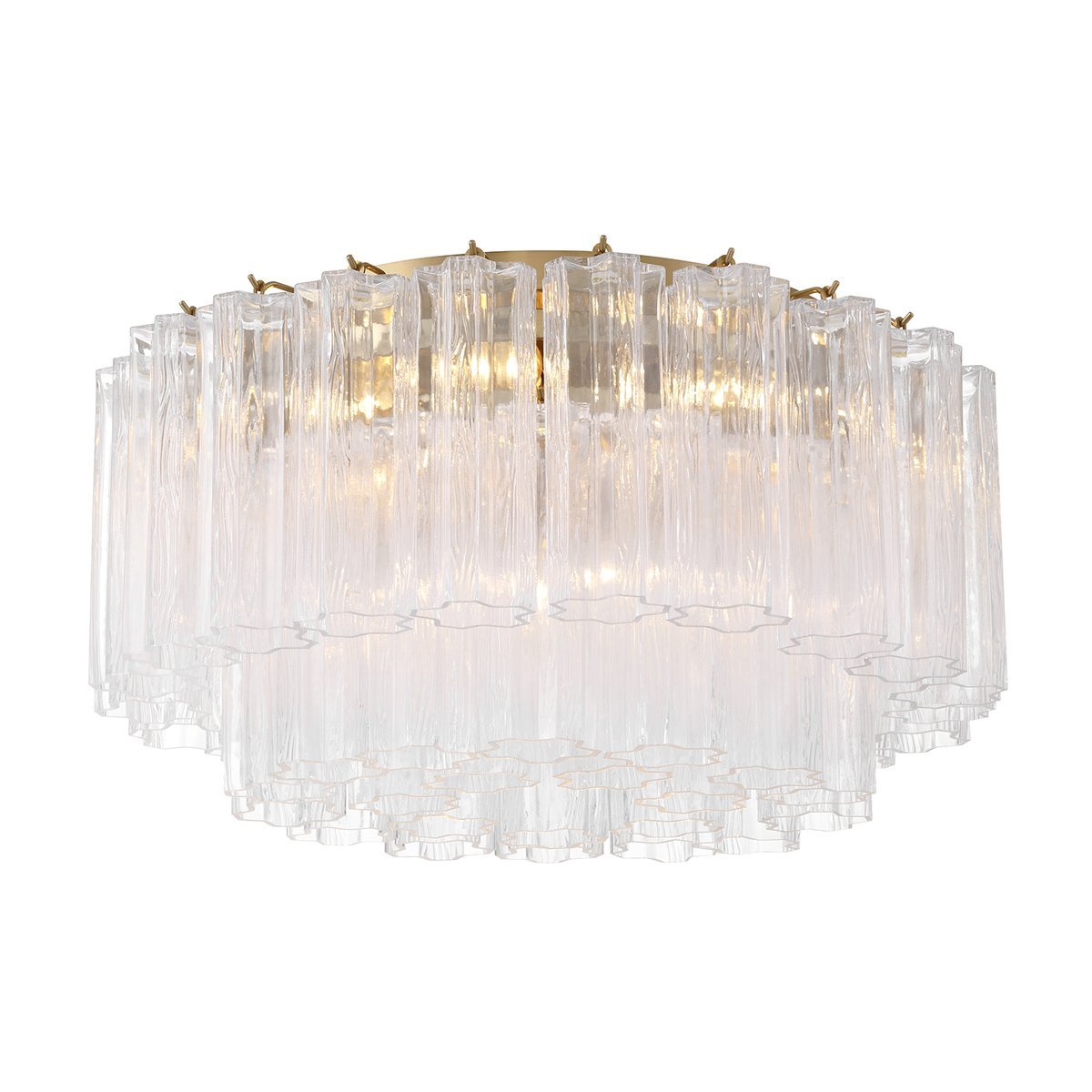 Aurora Ceiling Lamp Glass Tube Layered Amber-Neutral Decor