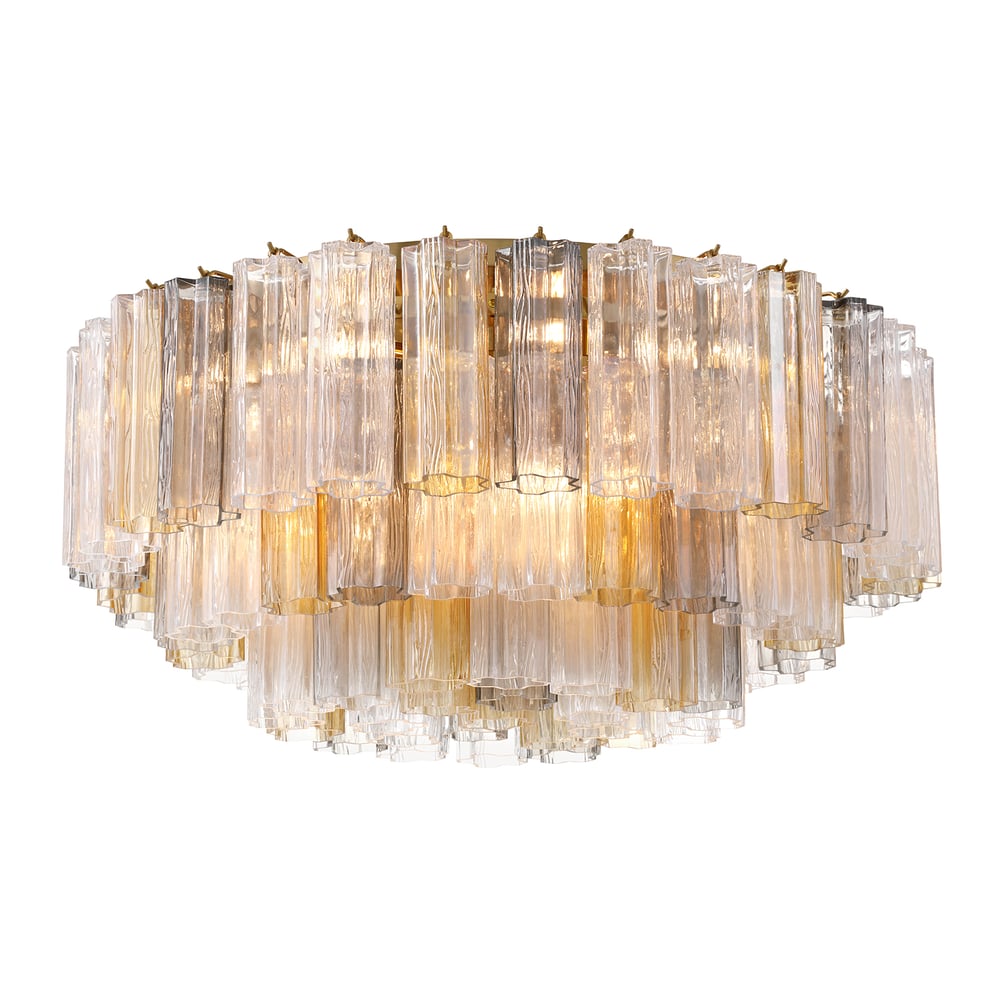 Aurora Ceiling Lamp Glass Tube Layered Amber-Neutral Decor