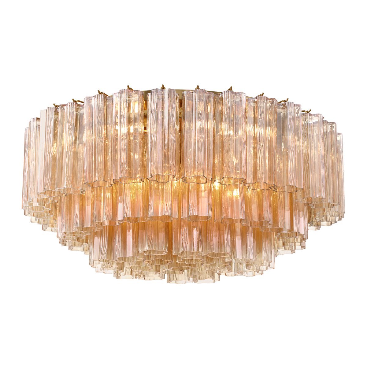 Aurora Ceiling Lamp Glass Tube Layered Amber-Neutral Decor