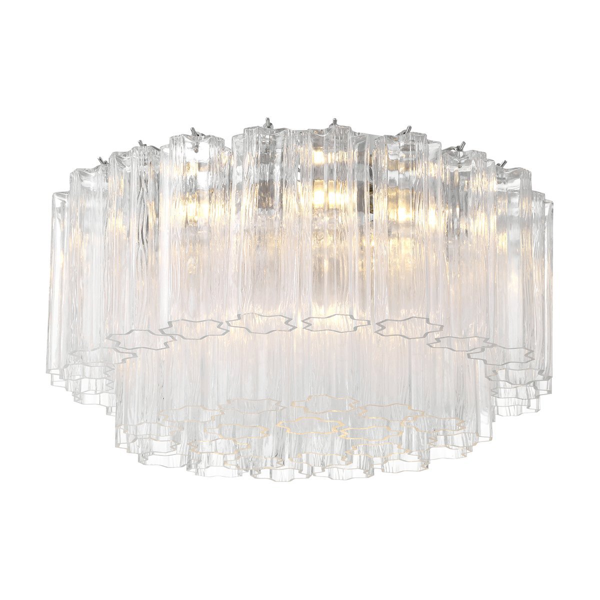 Aurora Ceiling Lamp Glass Tube Layered Amber-Neutral Decor