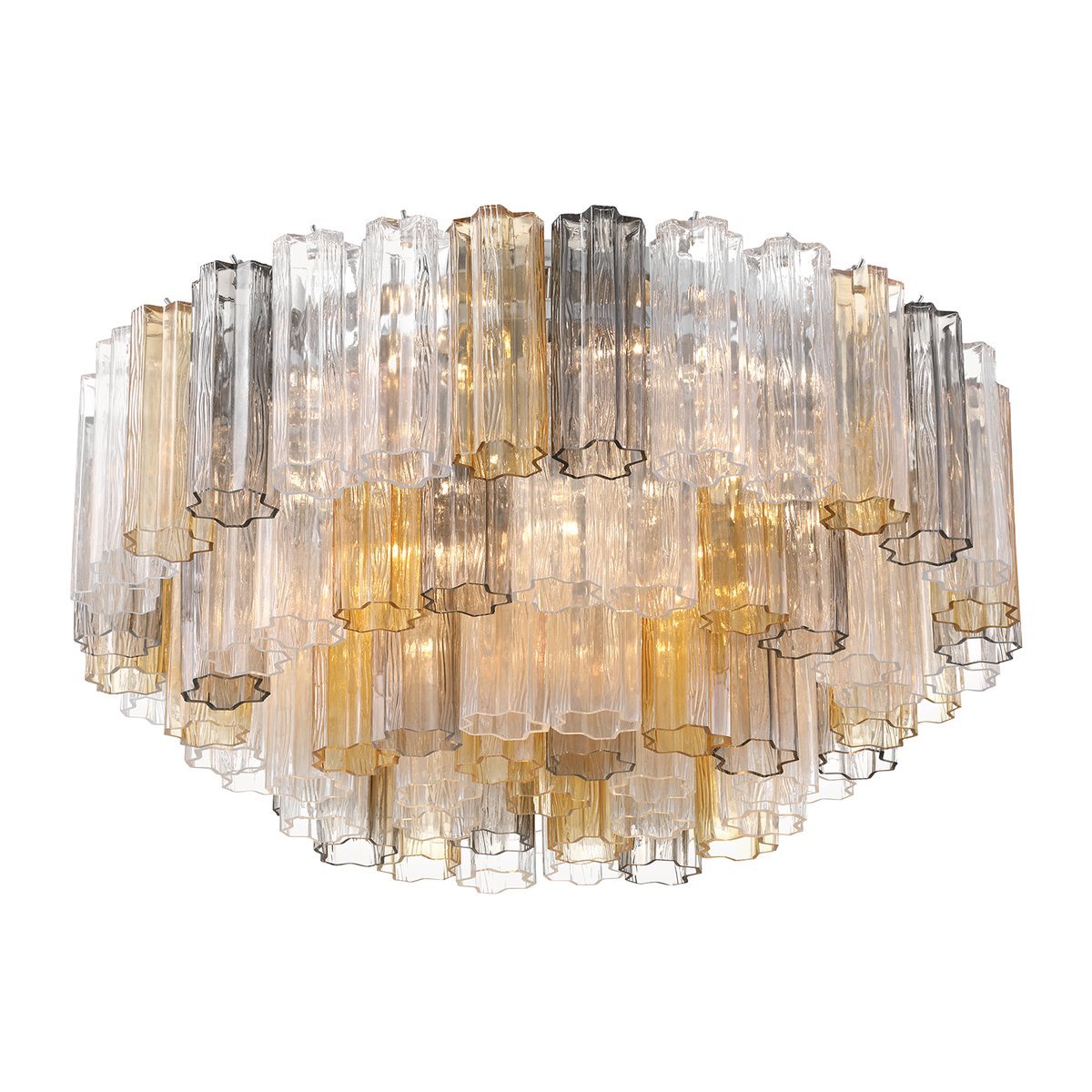Aurora Ceiling Lamp Glass Tube Layered Amber-Neutral Decor