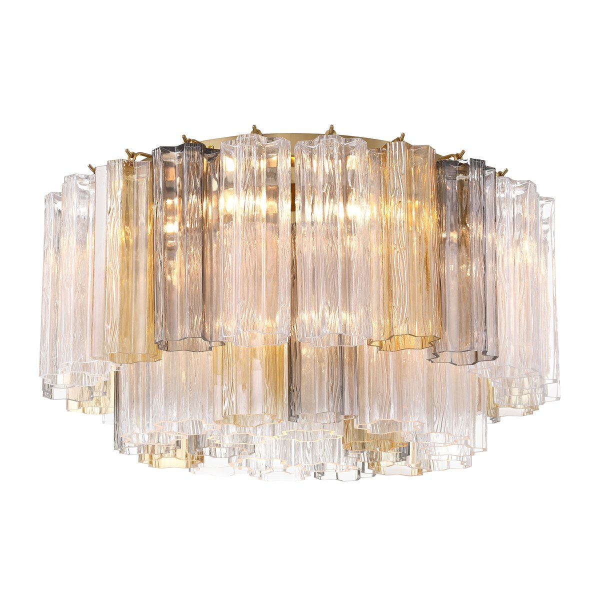 Aurora Ceiling Lamp Glass Tube Layered Amber-Neutral Decor