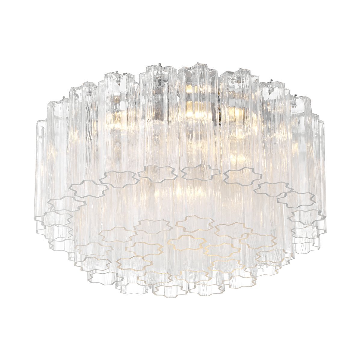 Aurora Ceiling Lamp Glass Tube Layered Amber-Neutral Decor