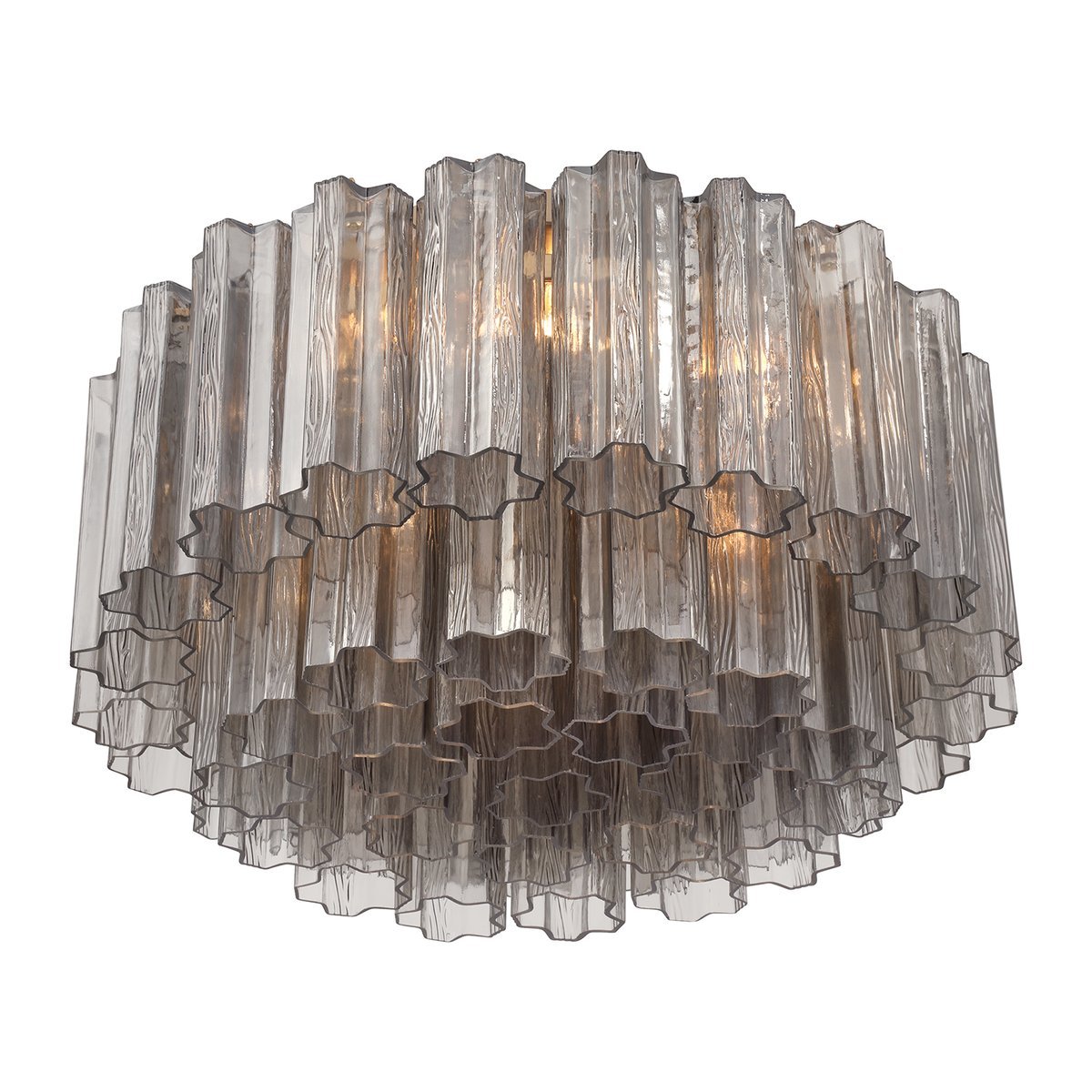 Aurora Ceiling Lamp Glass Tube Layered Amber-Neutral Decor