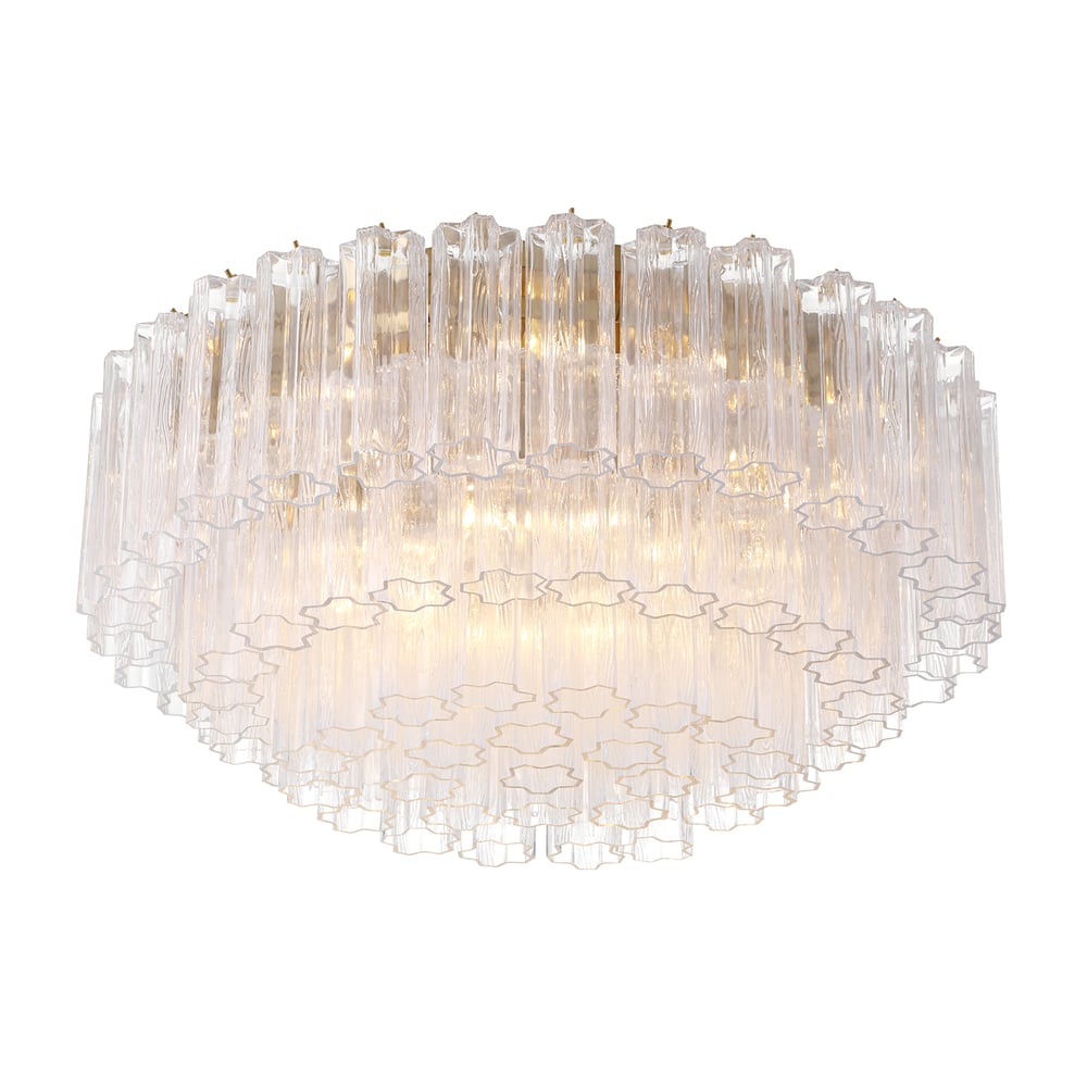 Aurora Ceiling Lamp Glass Tube Layered Amber-Neutral Decor