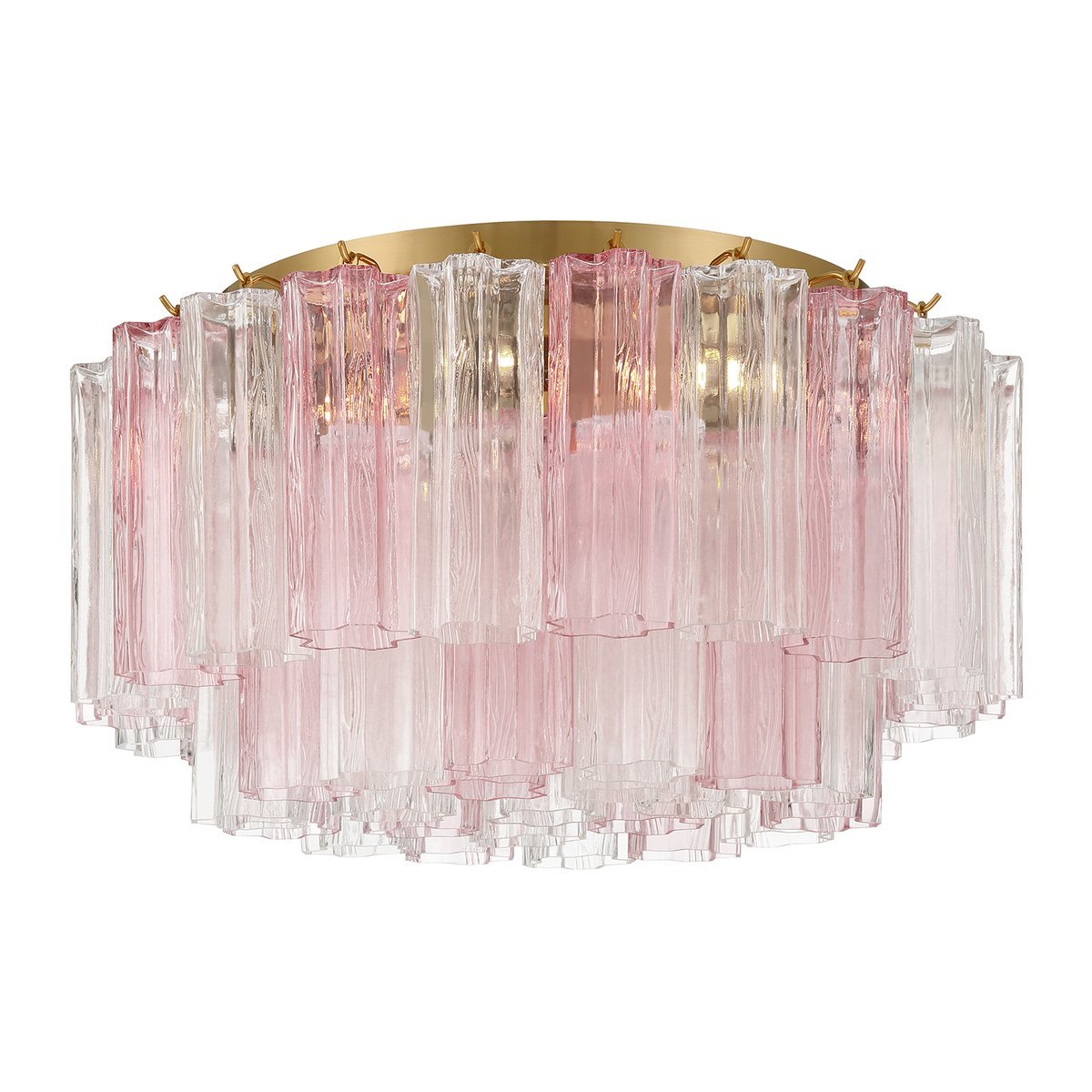 Aurora Ceiling Lamp Glass Tube Layered Amber-Neutral Decor