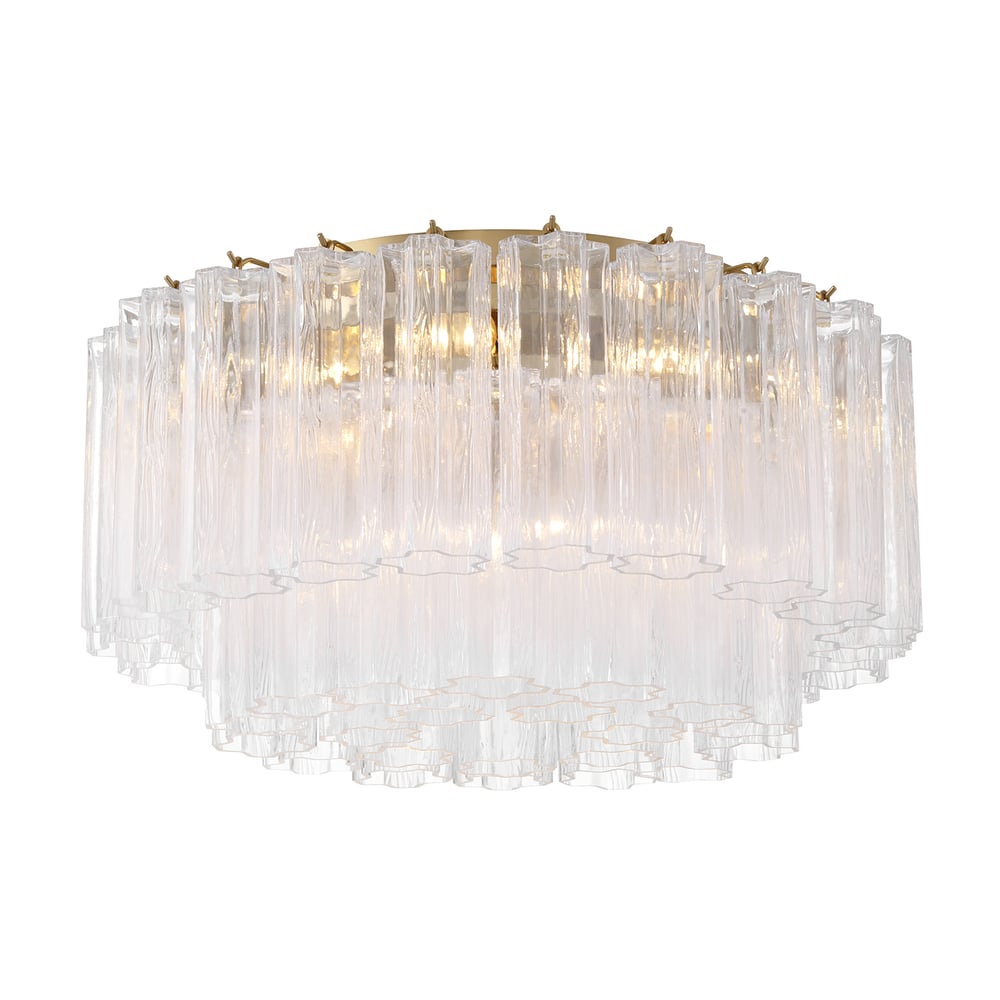 Aurora Ceiling Lamp Glass Tube Layered Amber-Neutral Decor