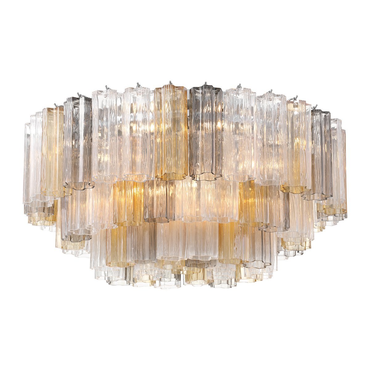 Aurora Ceiling Lamp Glass Tube Layered Amber-Neutral Decor