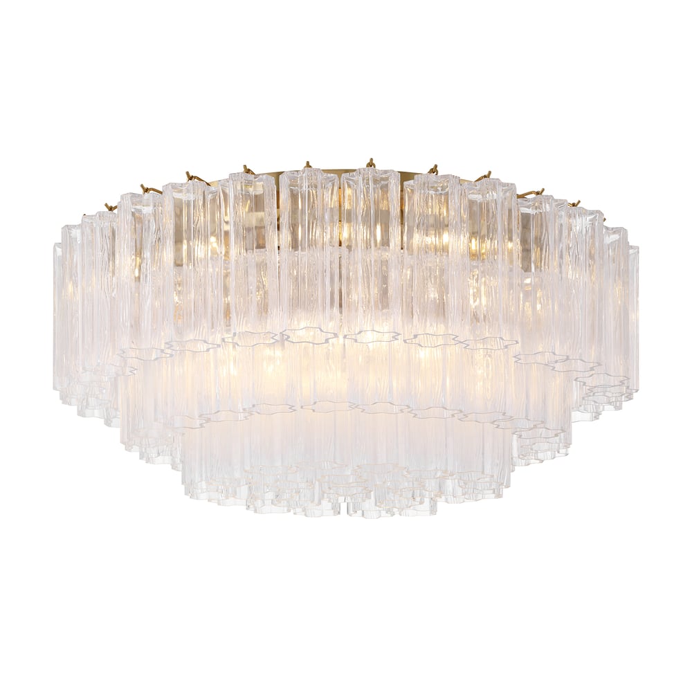 Aurora Ceiling Lamp Glass Tube Layered Amber-Neutral Decor