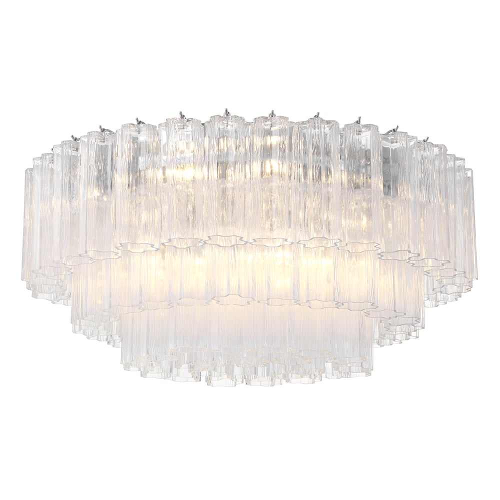 Aurora Ceiling Lamp Glass Tube Layered Amber-Neutral Decor