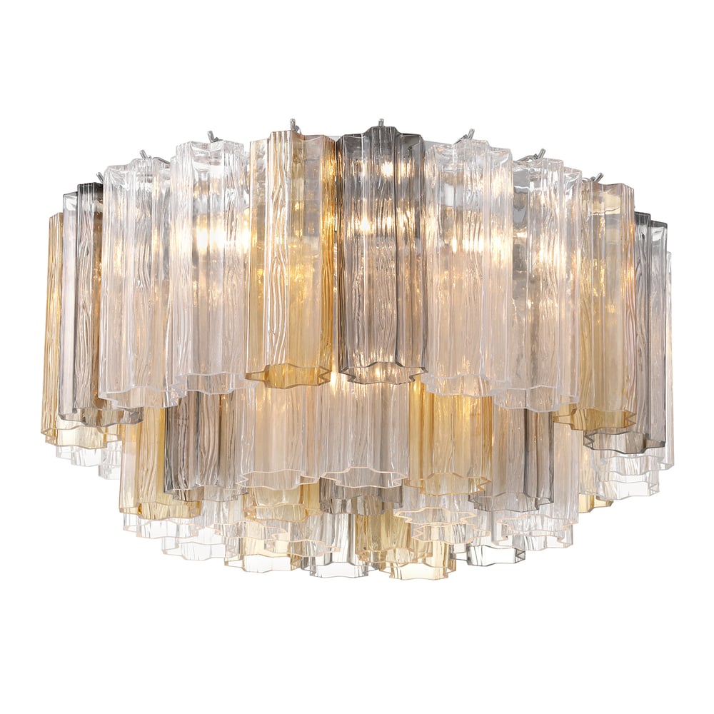 Aurora Ceiling Lamp Glass Tube Layered Amber-Neutral Decor