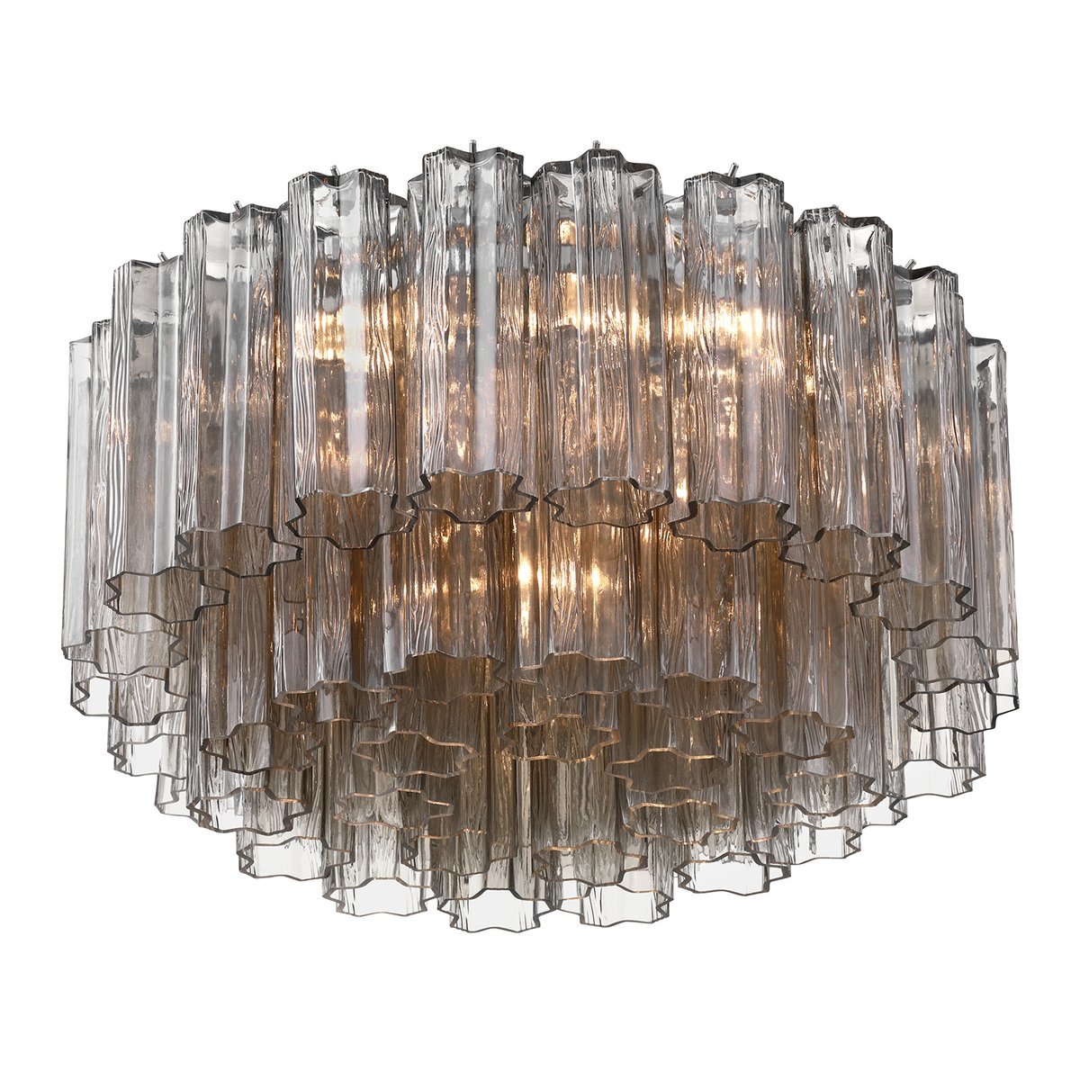 Aurora Ceiling Lamp Glass Tube Layered Amber-Neutral Decor