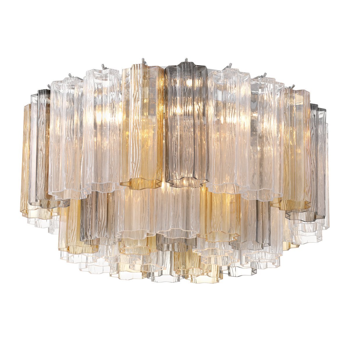 Aurora Ceiling Lamp Glass Tube Layered Amber-Neutral Decor
