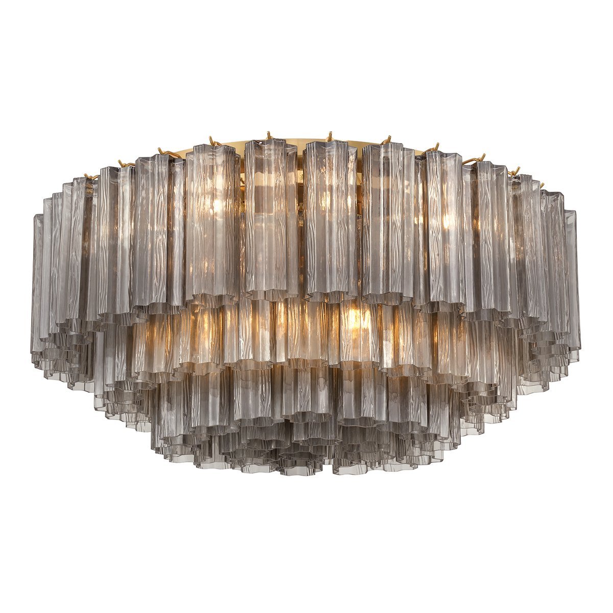 Aurora Ceiling Lamp Glass Tube Layered Amber-Neutral Decor