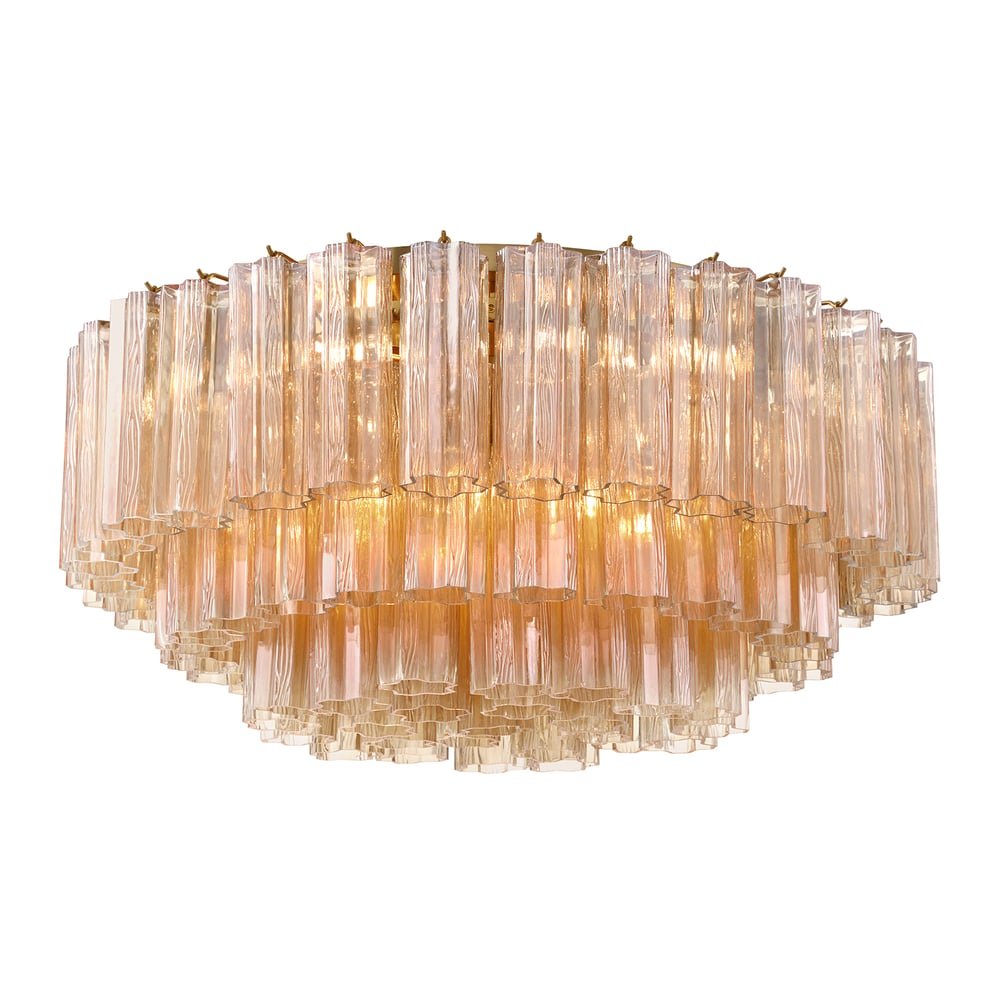 Aurora Ceiling Lamp Glass Tube Layered Amber-Neutral Decor