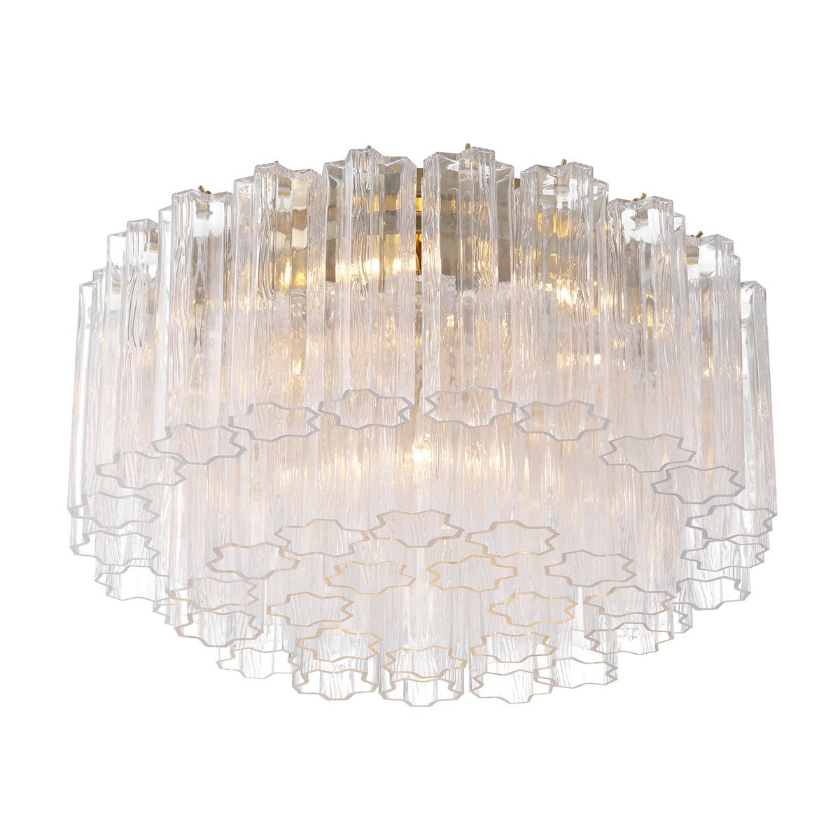 Aurora Ceiling Lamp Glass Tube Layered Amber-Neutral Decor